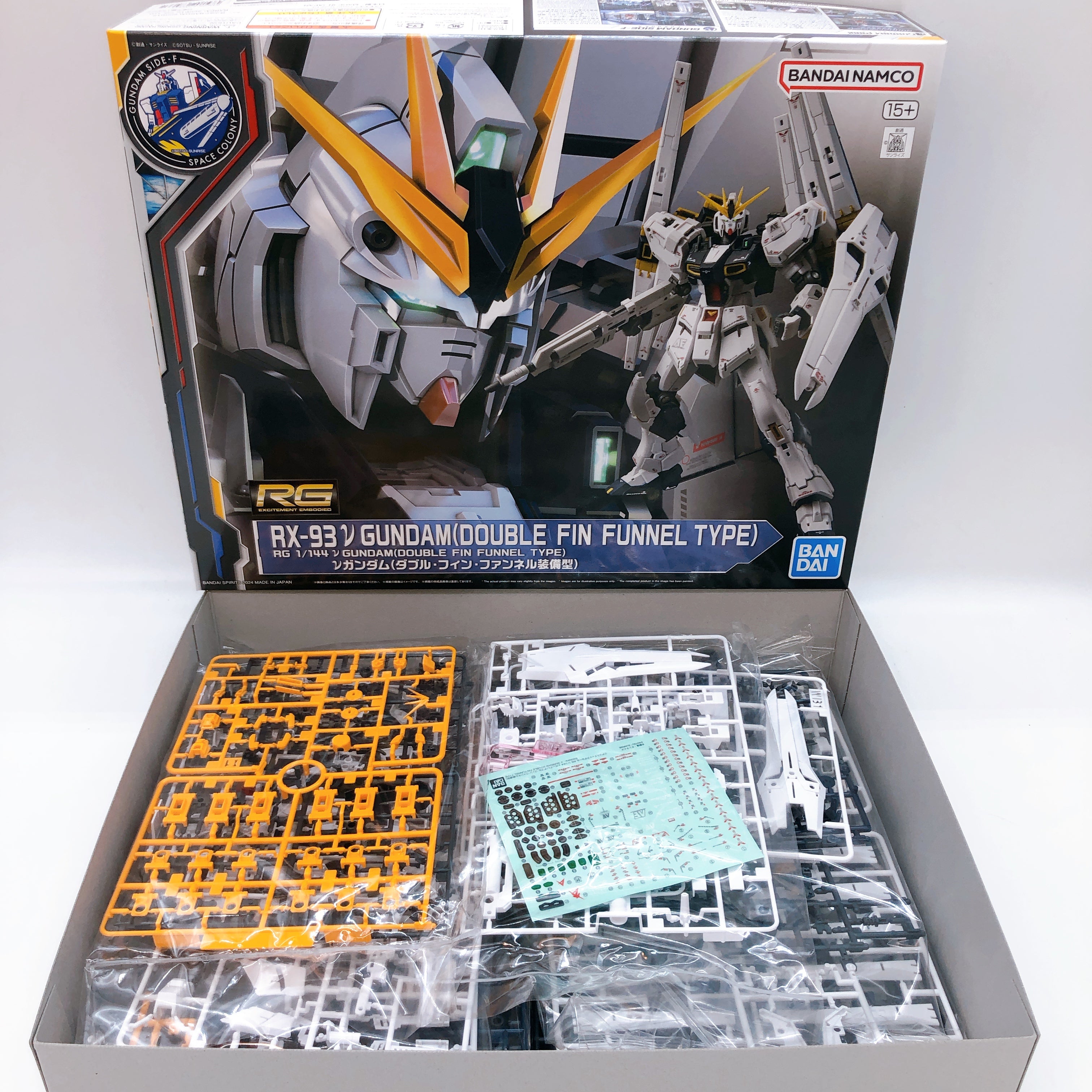 RG 1/144 RX-93 Nu Gundam Double Fin Funnel Type Limited Model Kit Bandai Japan