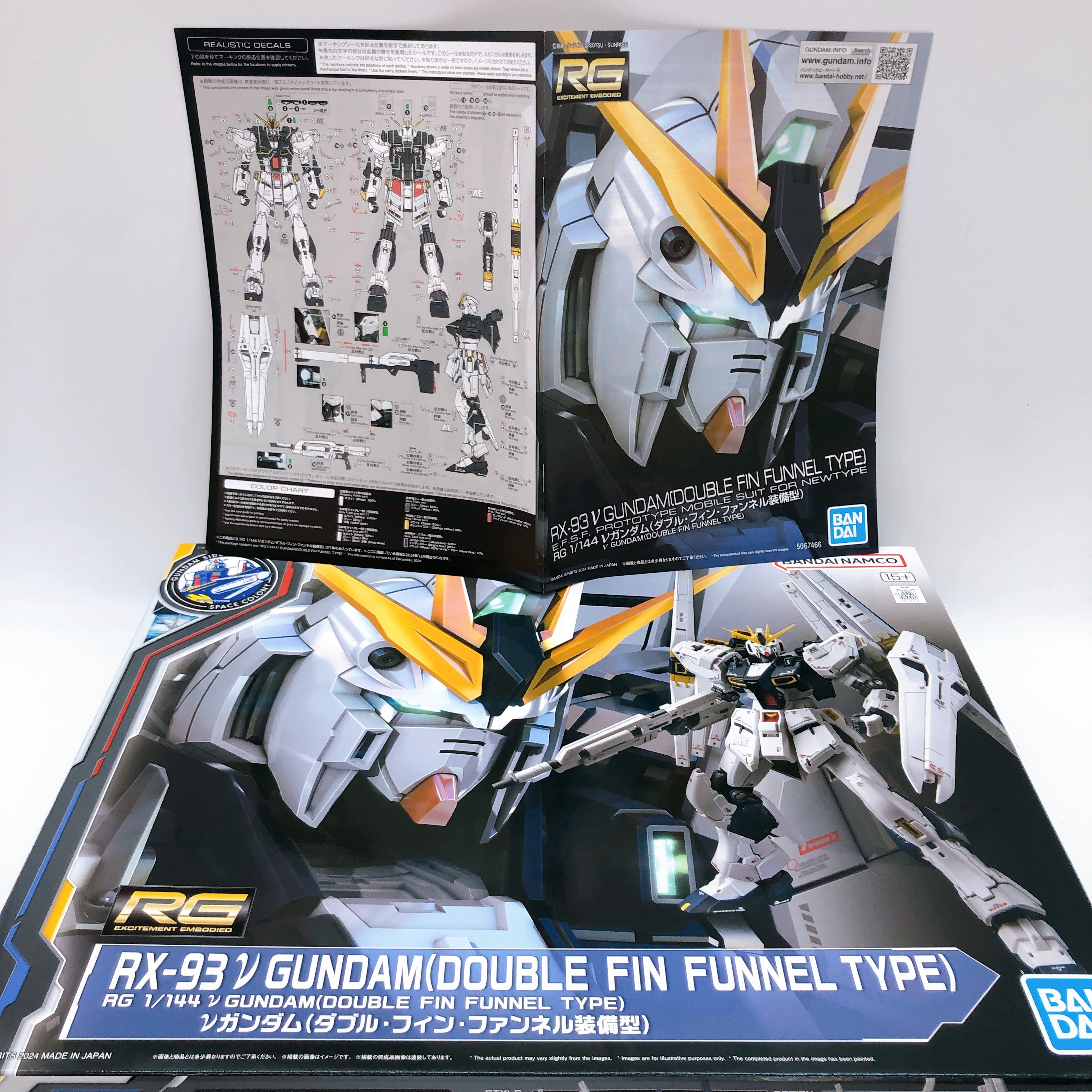 RG 1/144 RX-93 Nu Gundam Double Fin Funnel Type Limited Model Kit Band