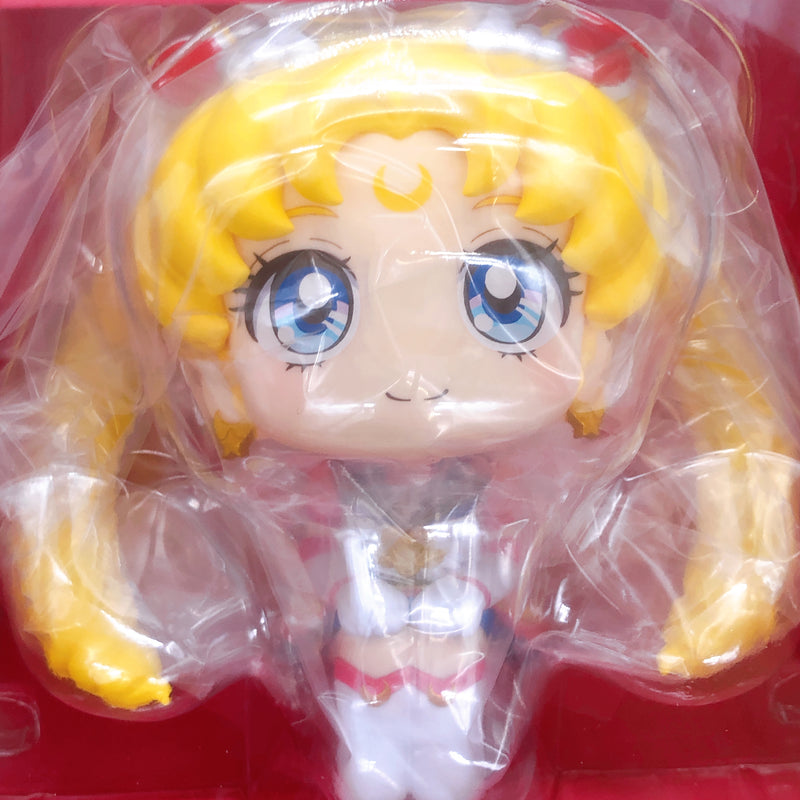 Sailor Moon Cosmos Rukappu Super Sailor Moon & Chibi Moon Figure with Cushion