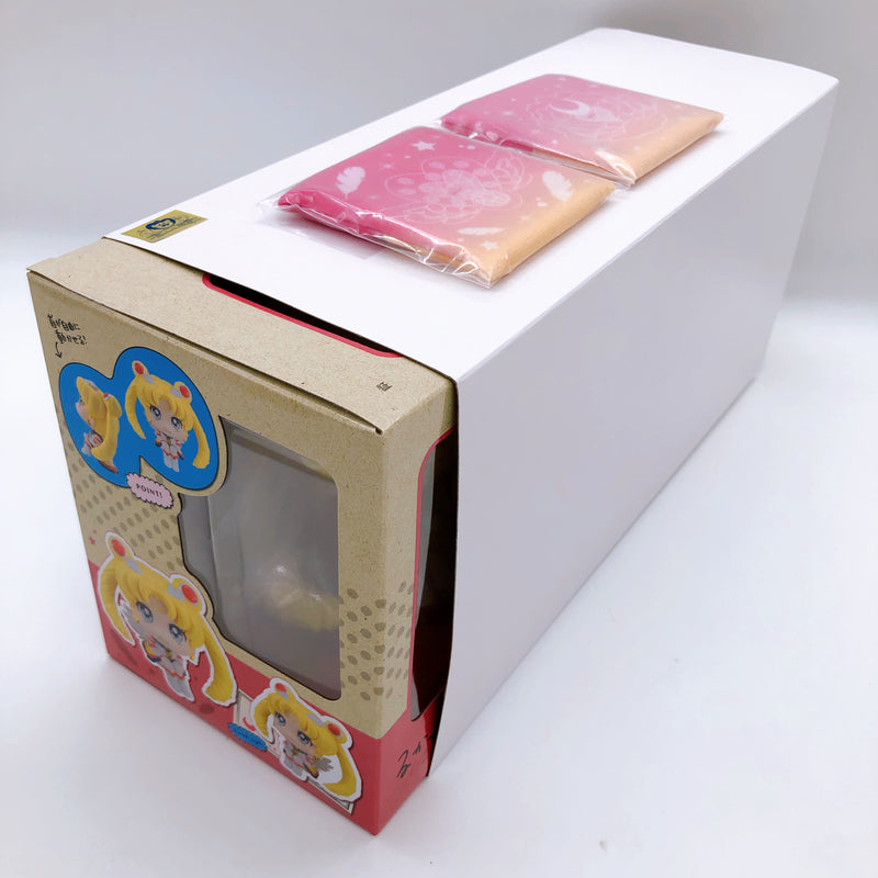 Sailor Moon Cosmos Rukappu Super Sailor Moon & Chibi Moon Figure with Cushion