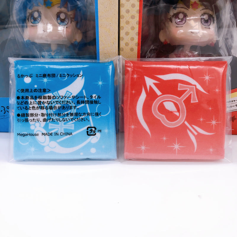 Sailor Moon Cosmos Rukappu Eternal Sailor Mercury & Mars Figure with Cushion NEW