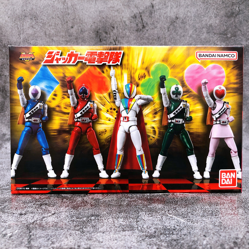 SHODO SUPER J.A.K.Q. Dengekitai 5pcs Action Figure Shokugan Toy in Stock