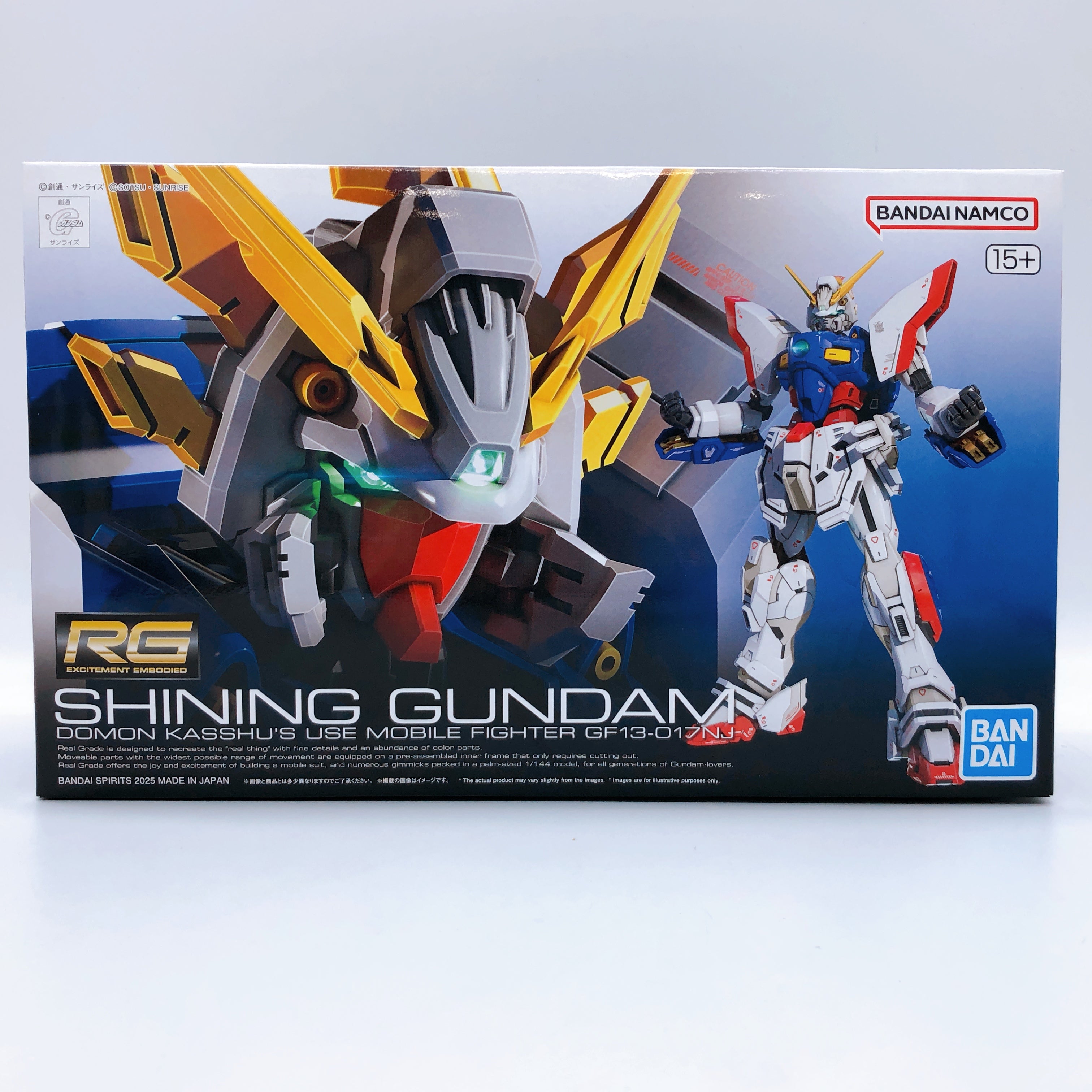 RG 1/144 Shining Gundam GF13-017NJ Domon Kasshu's Model Kit Gunpla Bandai Japan