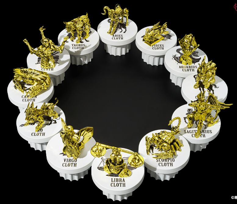 Saint Seiya Cloth Myth Appendix Gold Cloth Object Complete Set Bandai Japan 12pc