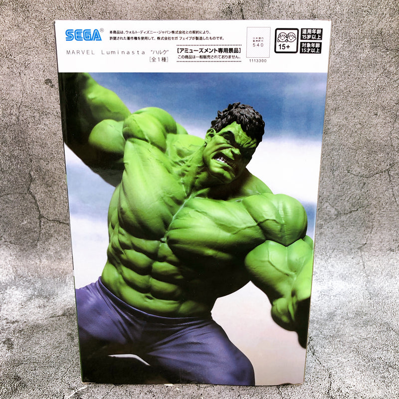 MARVEL Hulk Luminasta Figure SEGA Japan Sealed NEW FASTSHIP