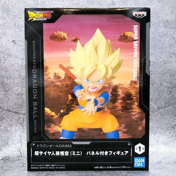 Dragon Ball Daima Super Saiyan Son Goku mini Figure with Panel Banpresto NEW