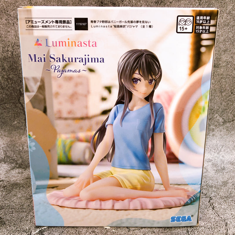 Rascal Does Not Dream of Bunny Girl Senpai Mai Sakurajima Pajama Figure SEGA NEW