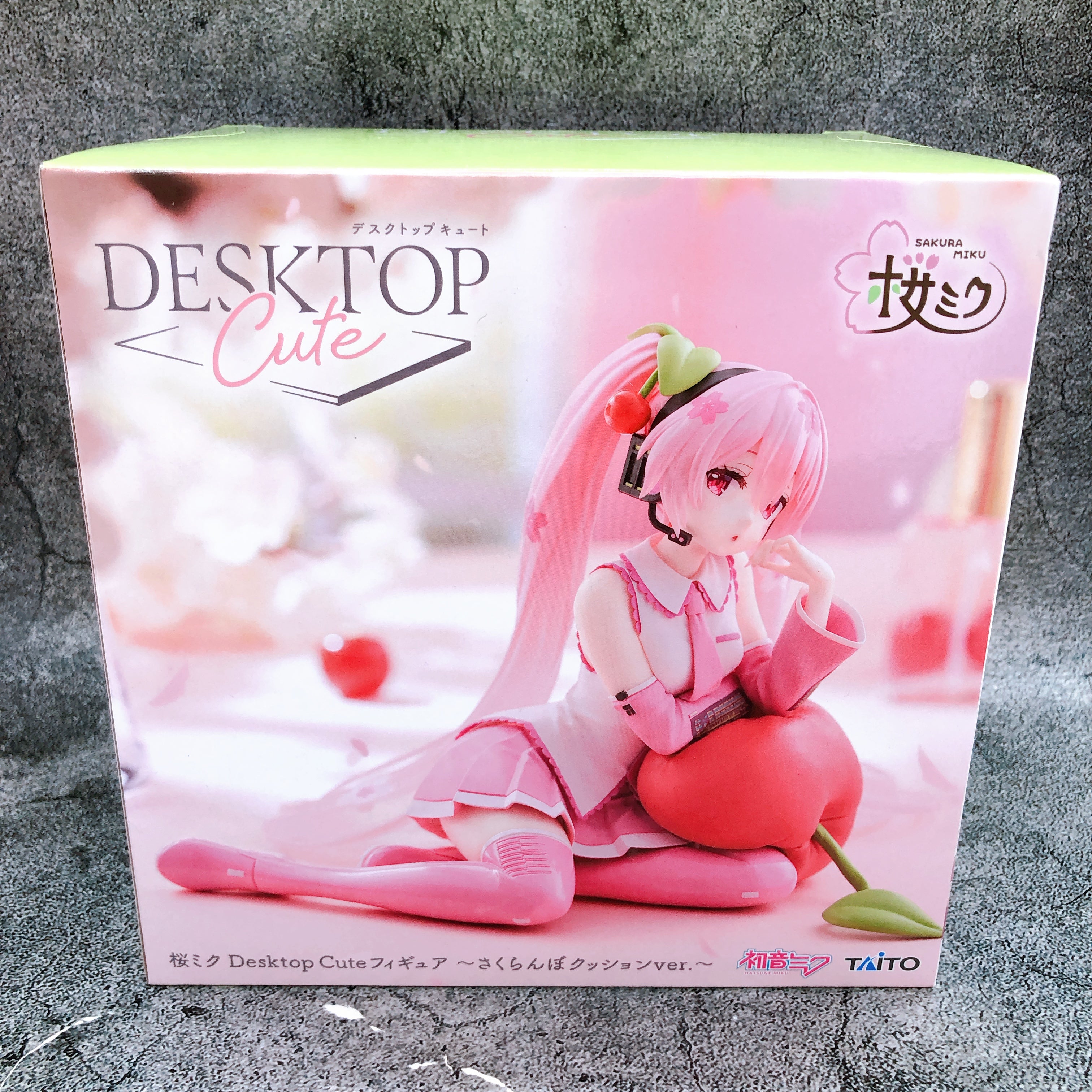 Hatsune Miku Sakura Miku Cherry Cushion ver. Desktop Cute Figure Taito Japan