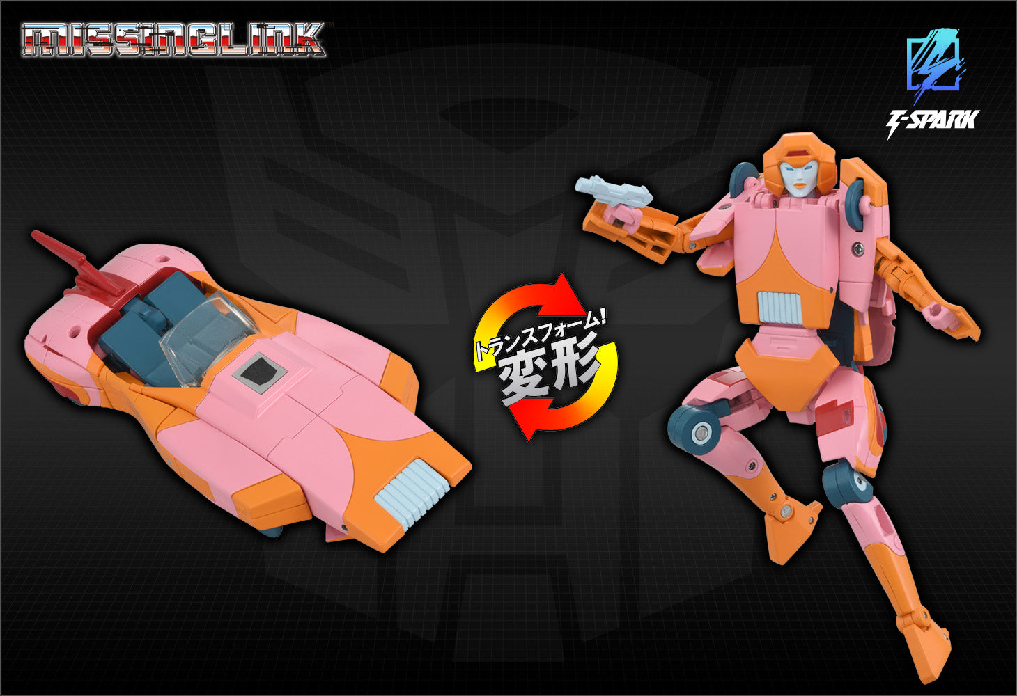 Arcee Prototype C-07 Transformers Missing Link T-SPARK Action Figure TAKARA NEW