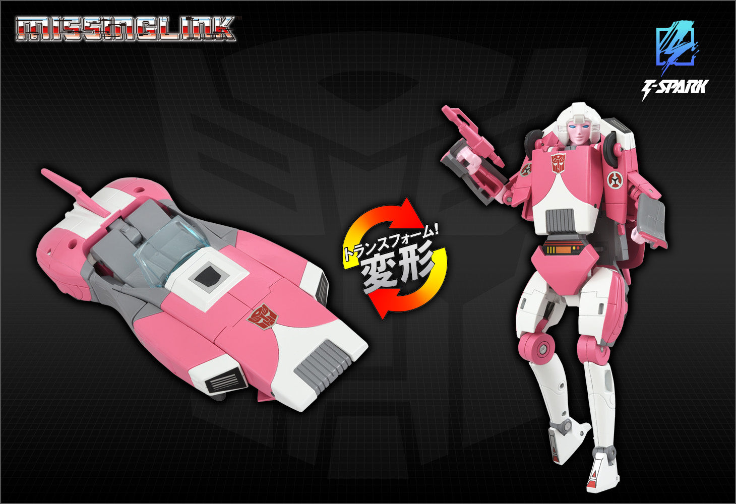 Arcee C-08 Transformers Missing Link T-SPARK Action Figure TAKARA TOMY NEW