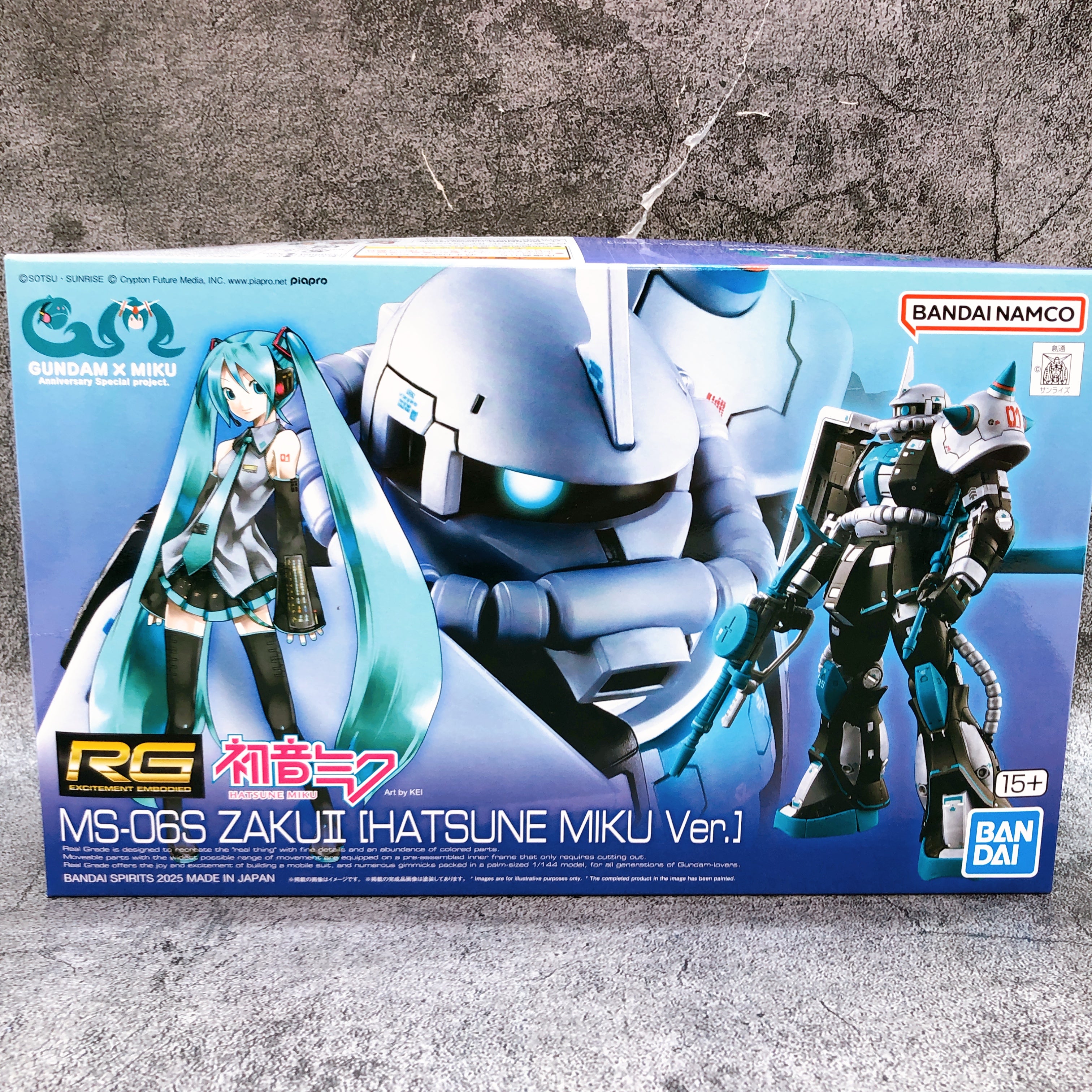 RG 1/144 MS-06S Zaku II Hatsune Miku Ver. Model Kit Premium Bandai Japan NEW