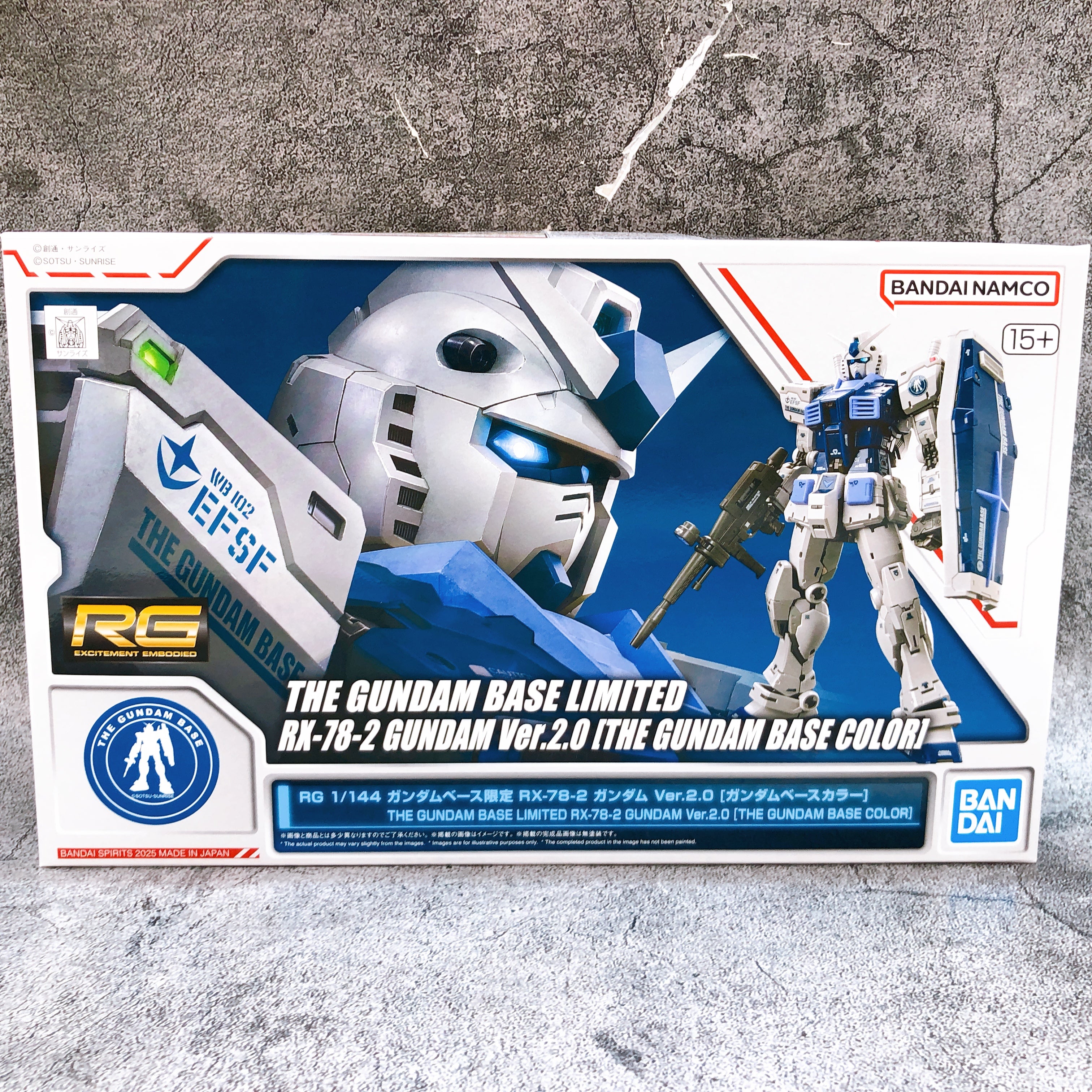 RG 1/144 RX-78-2 Gundam Ver.2.0 The Gundam Base Color Limited Kit 15+ Bandai NEW