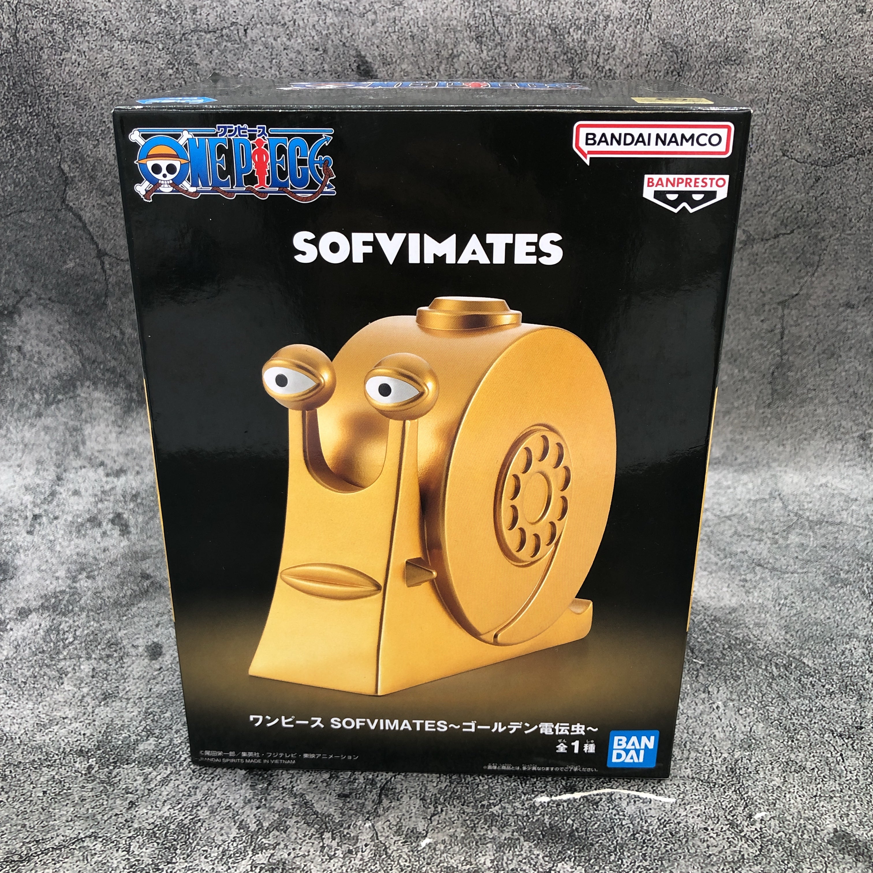 ONE PIECE Golden Den Den Mushi Figure SOFVIMATES BANPRESTO FASTSHIP Japan Sealed