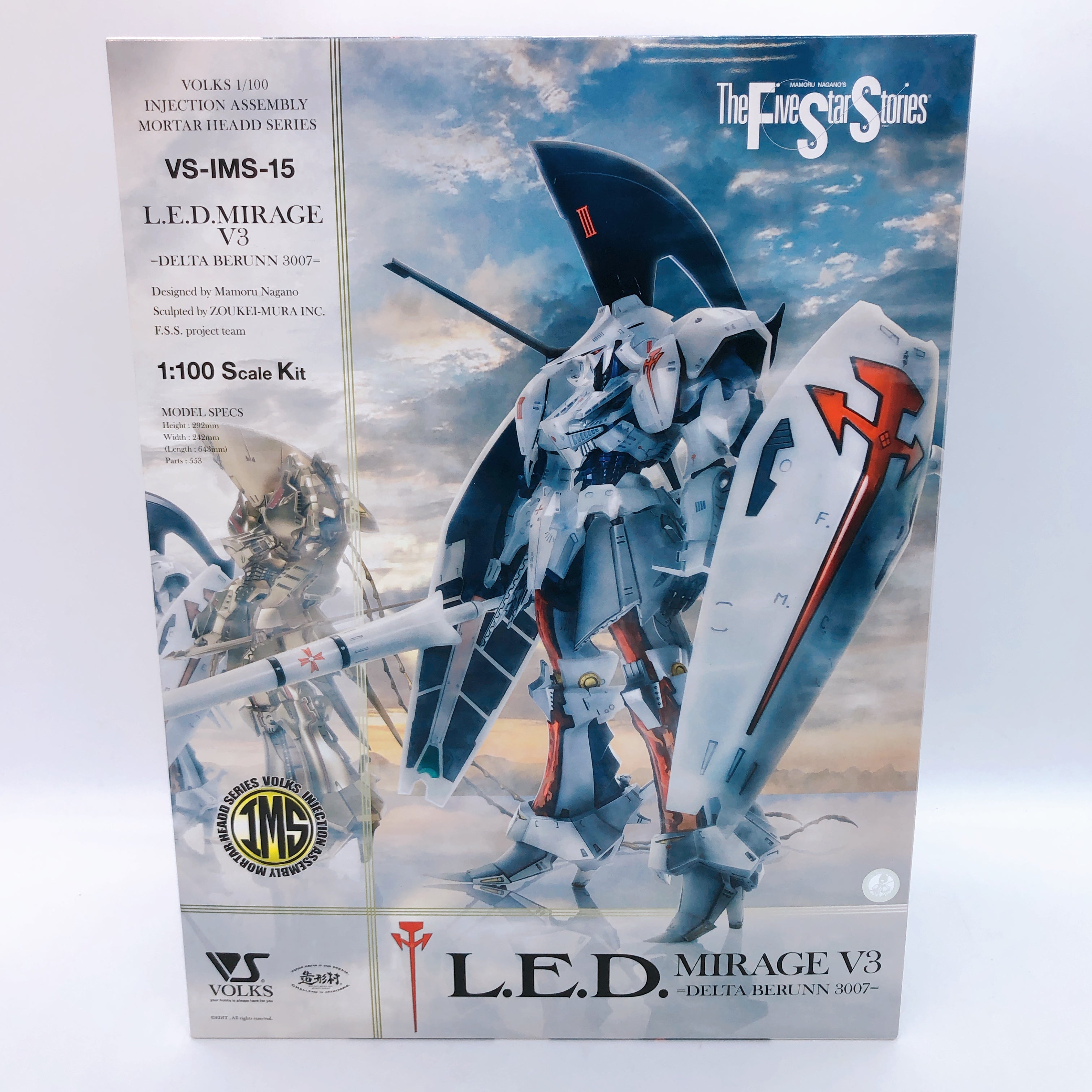 VOLKS IMS L.E.D. Mirage V3 Delta Berunn 3007 Five Star Stories 1/100 Kit NEW