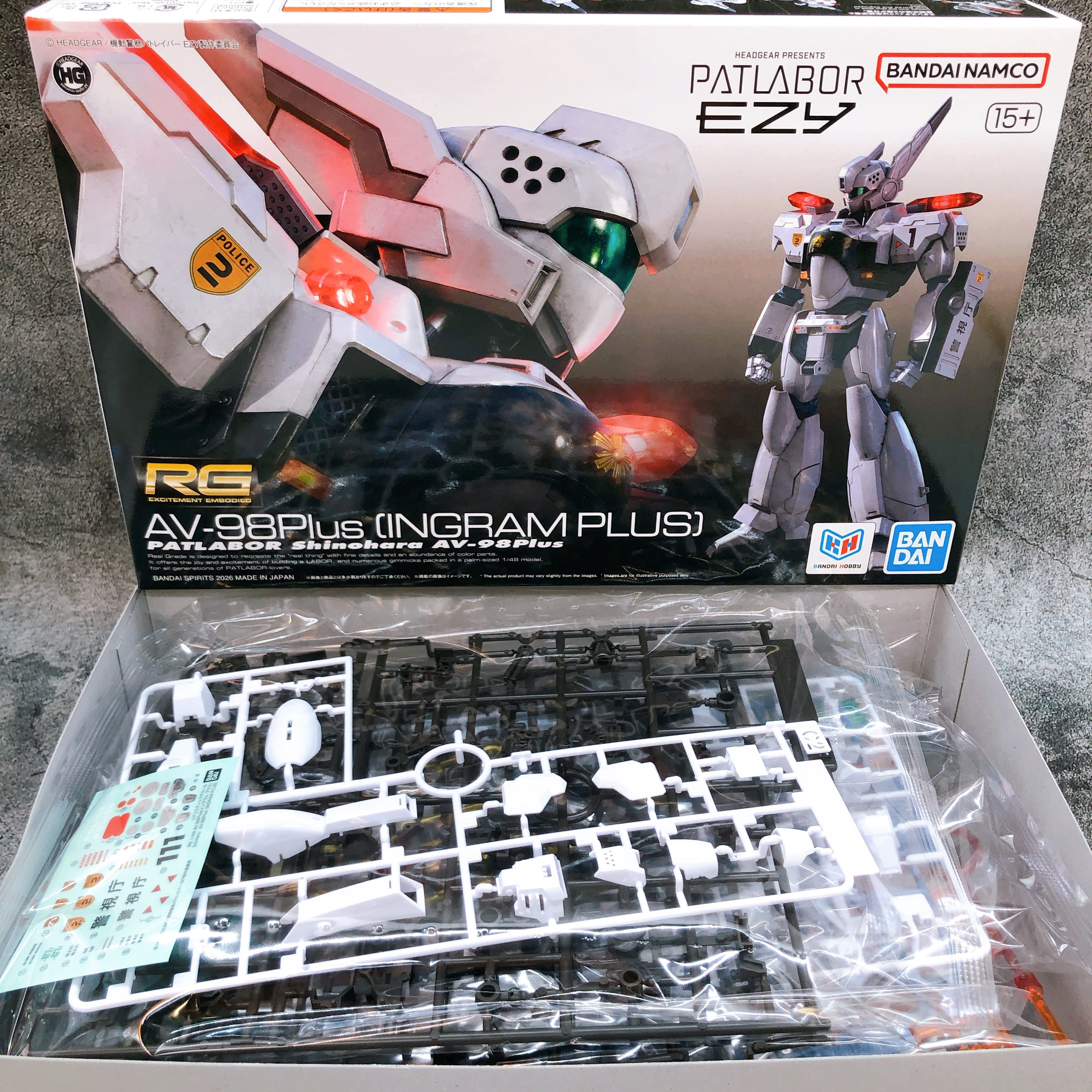 RG 1/48 AV-98Plus Ingram Plus Mobile Police Patlabor EZY Model Kit Bandai Japan