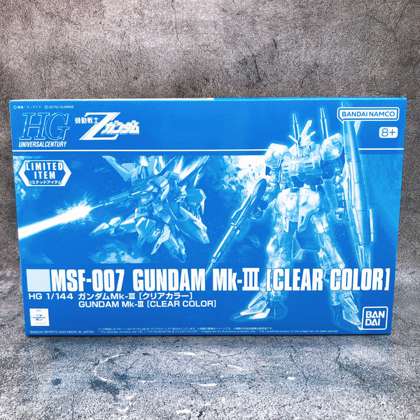 ms（感謝）/3 HG 1/144 Gundam Mk-III Clear Color MSF-007 Limited Model Kit Bandai NE