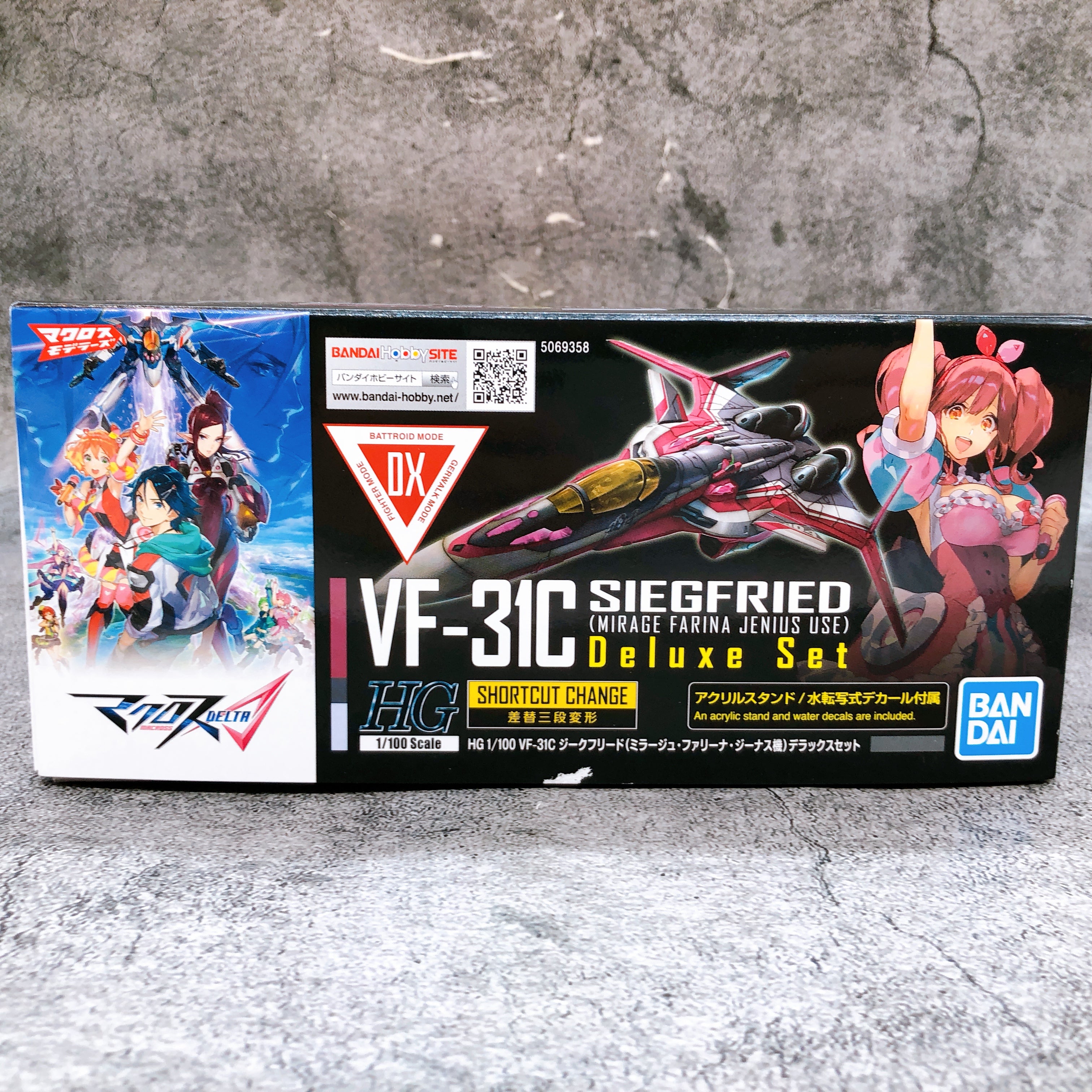 HG 1/100 VF-31C Siegfried Mirage Farina Jenius Use Delux Set Kit Bandai FASTSHIP