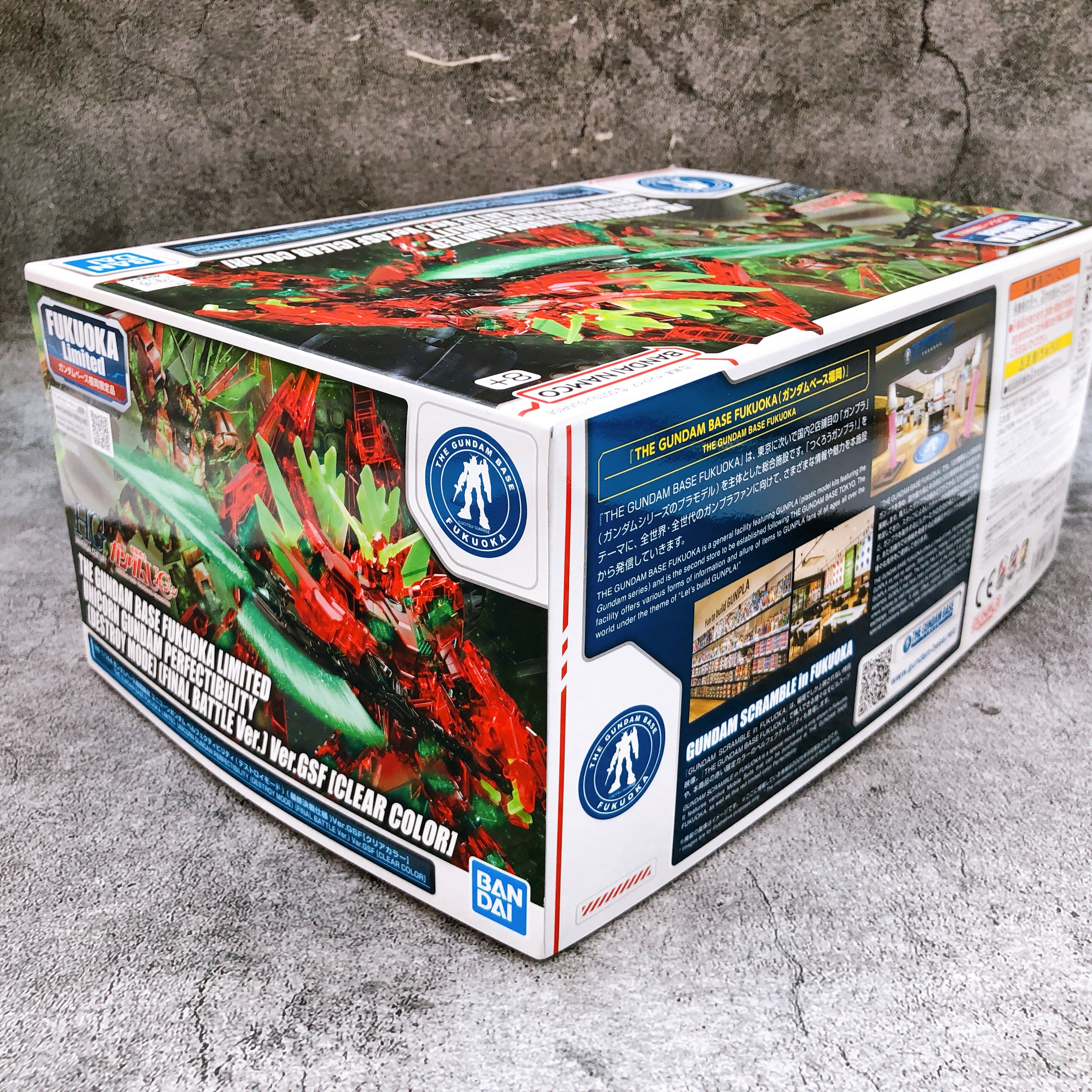 HG 1/144 Unicorn Gundam Perfectibility Clear Color FUKUOKA Limited Kit Bandai