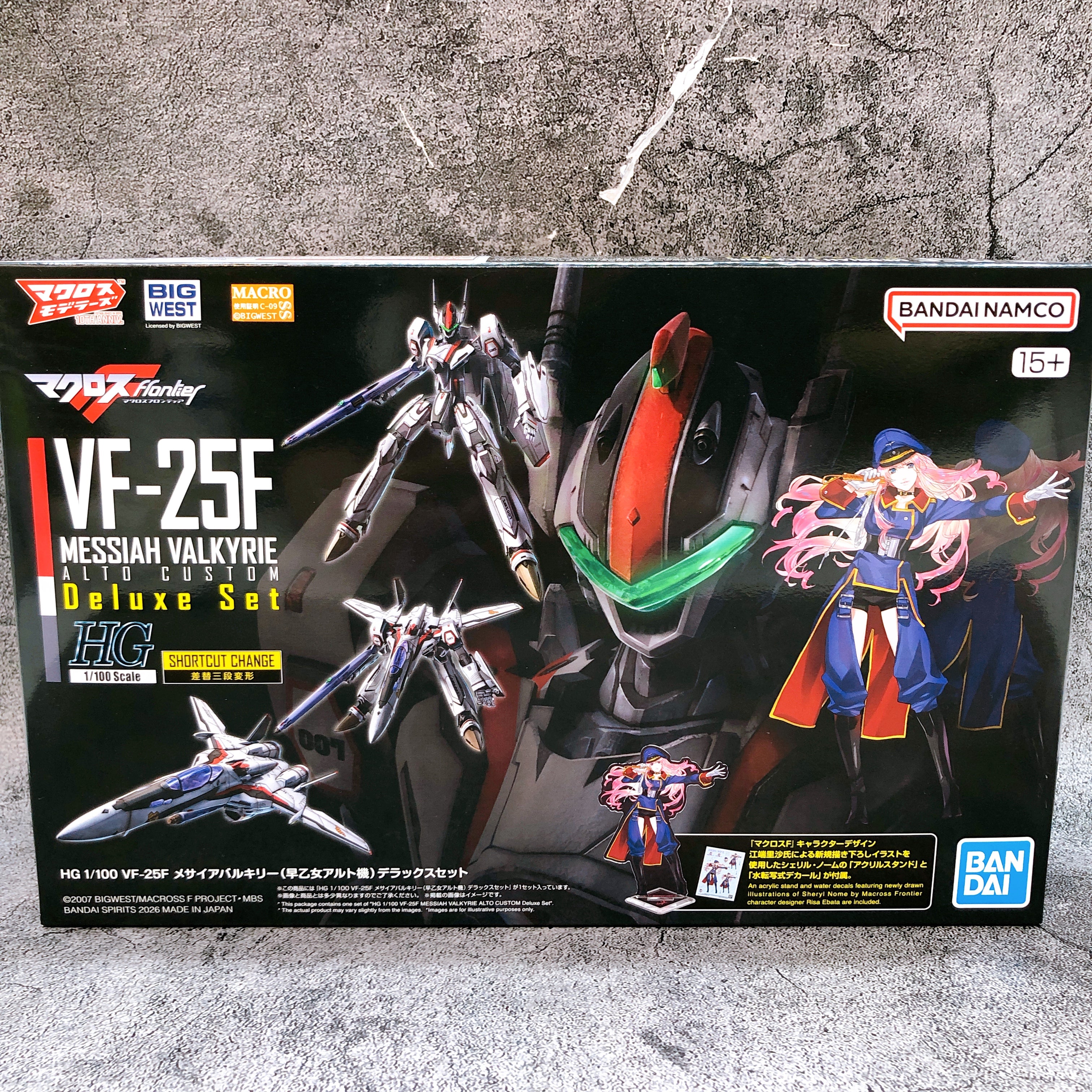 HG 1/100 VF-25F Messiah Valkyrie Alto Custom Delux Set Kit Bandai NEW FASTSHIP