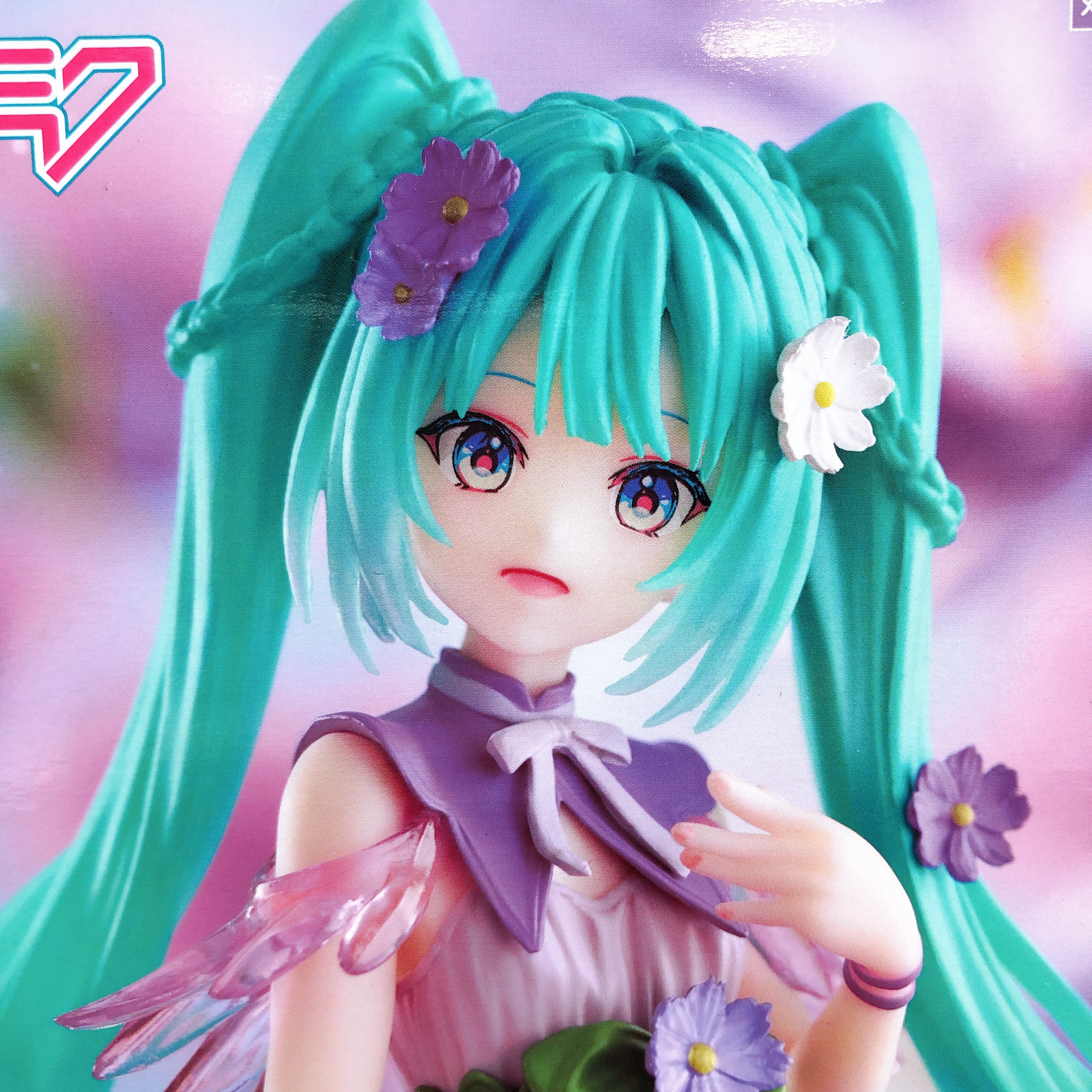 Hatsune Miku Flower Fairy Purple Cosmos Noodle Stopper Figure FuRyu Japan NEW