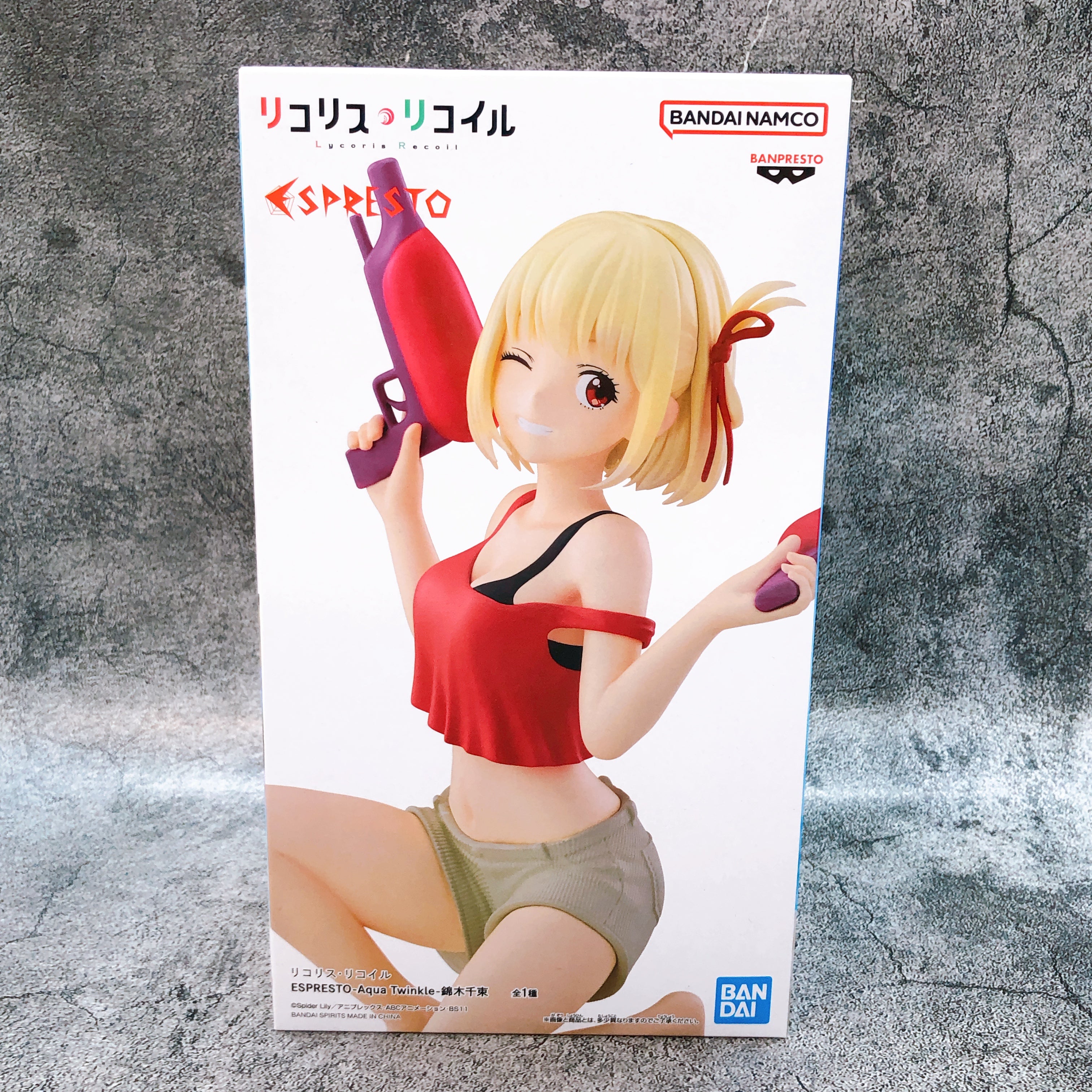 Lycoris Recoil Chisato Nishikigi ESPRESTO Figure Aqua Twinkle BANPRESTO Sealed