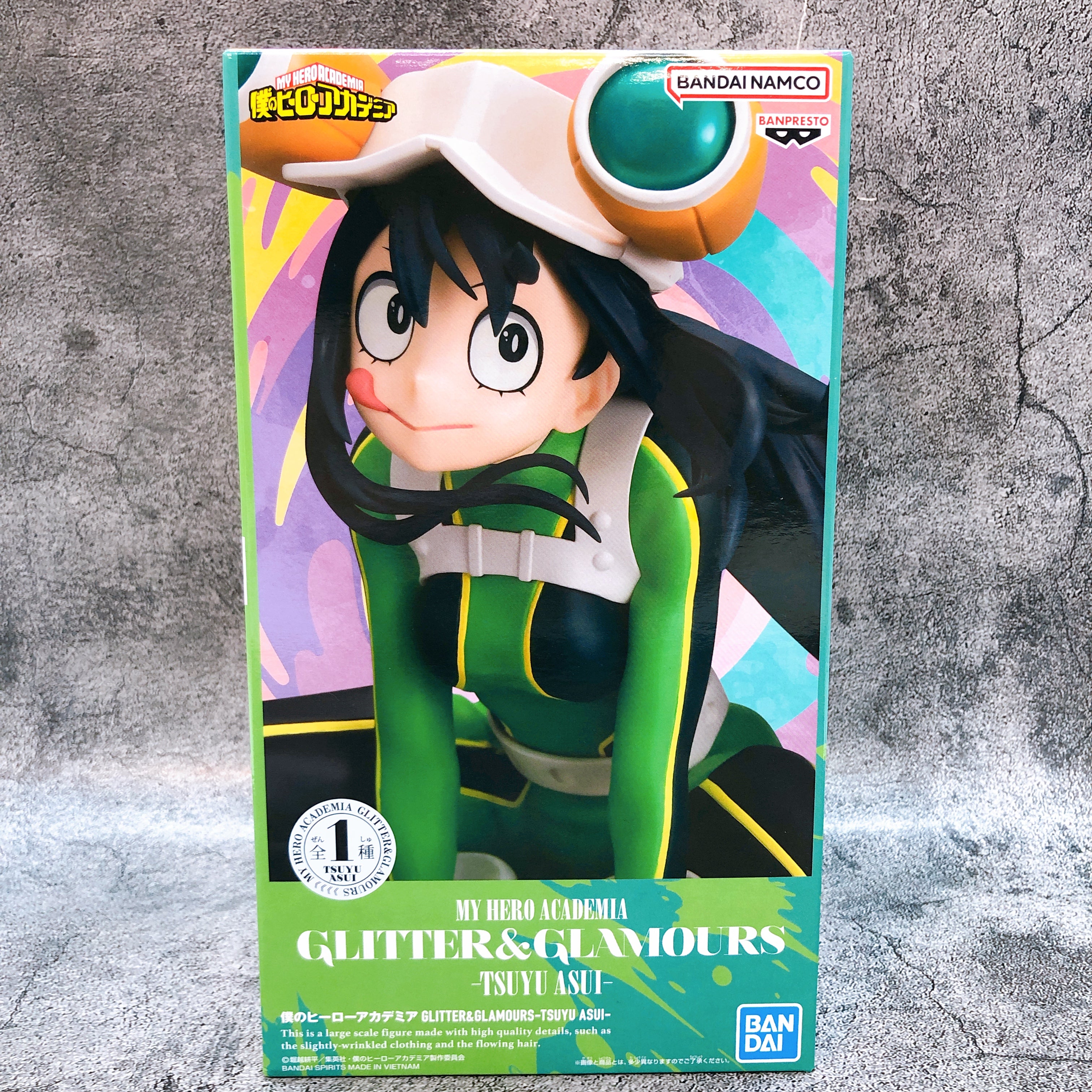 My Hero Academia Tsuyu Asui GLITTER & GLAMOURS Figure BANPRESTO Japan Sealed NEW