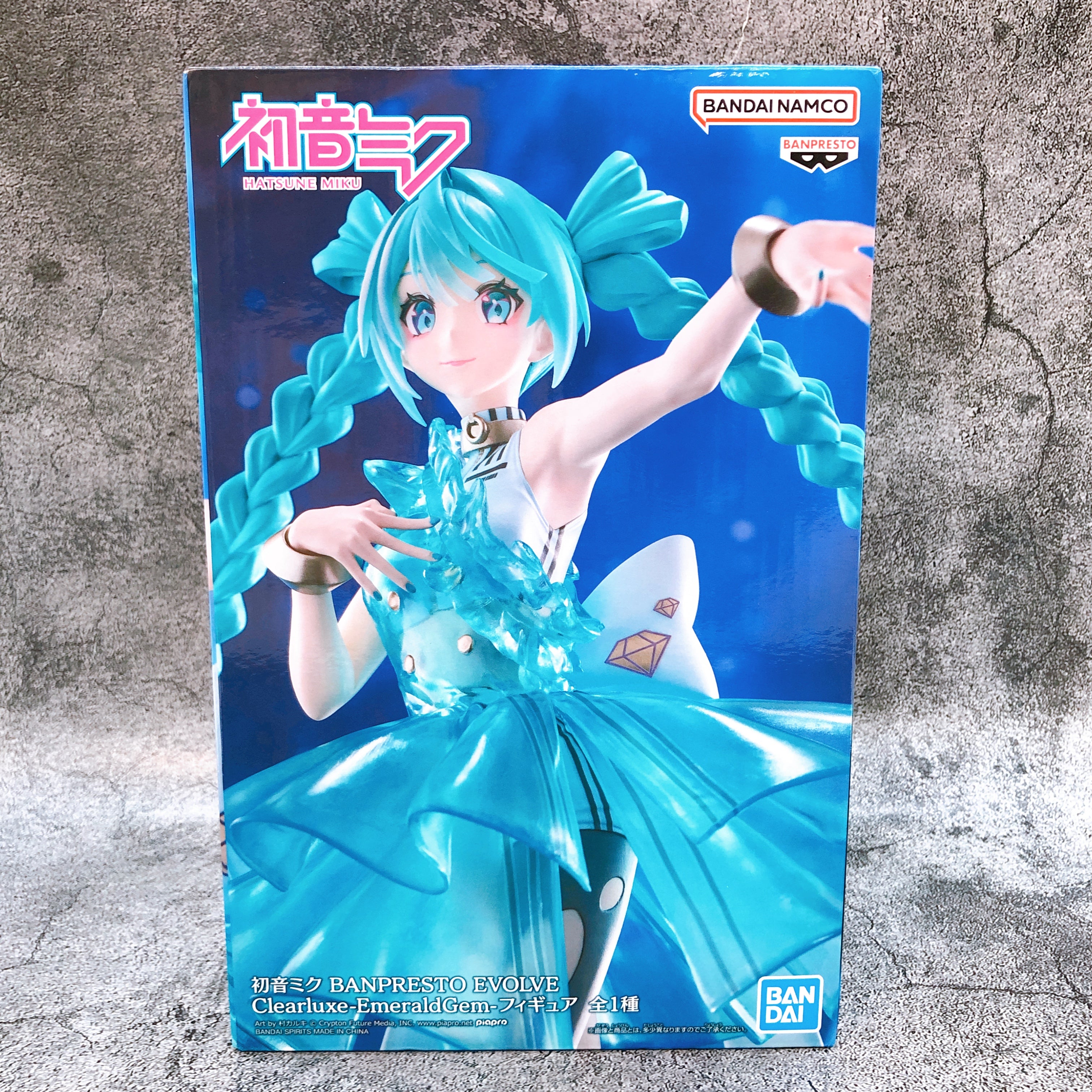 Hatsune Miku EmeraldGem Figure BANPRESTO EVOLVE Clearluxe from Japan Sealed NEW