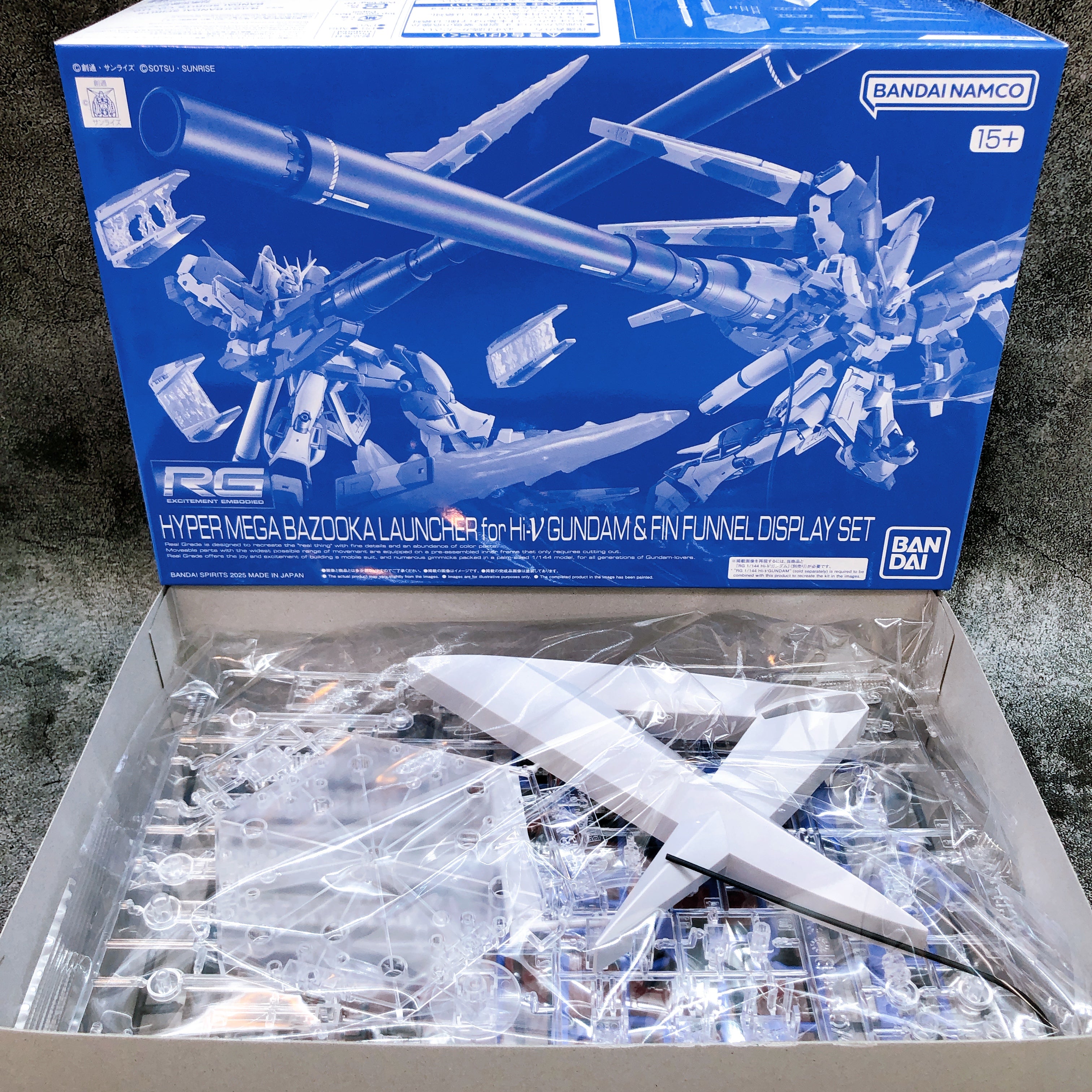 RG 1/144 Hyper Mega Bazooka Launcher & Fin Funnel Display Set Kit Prem