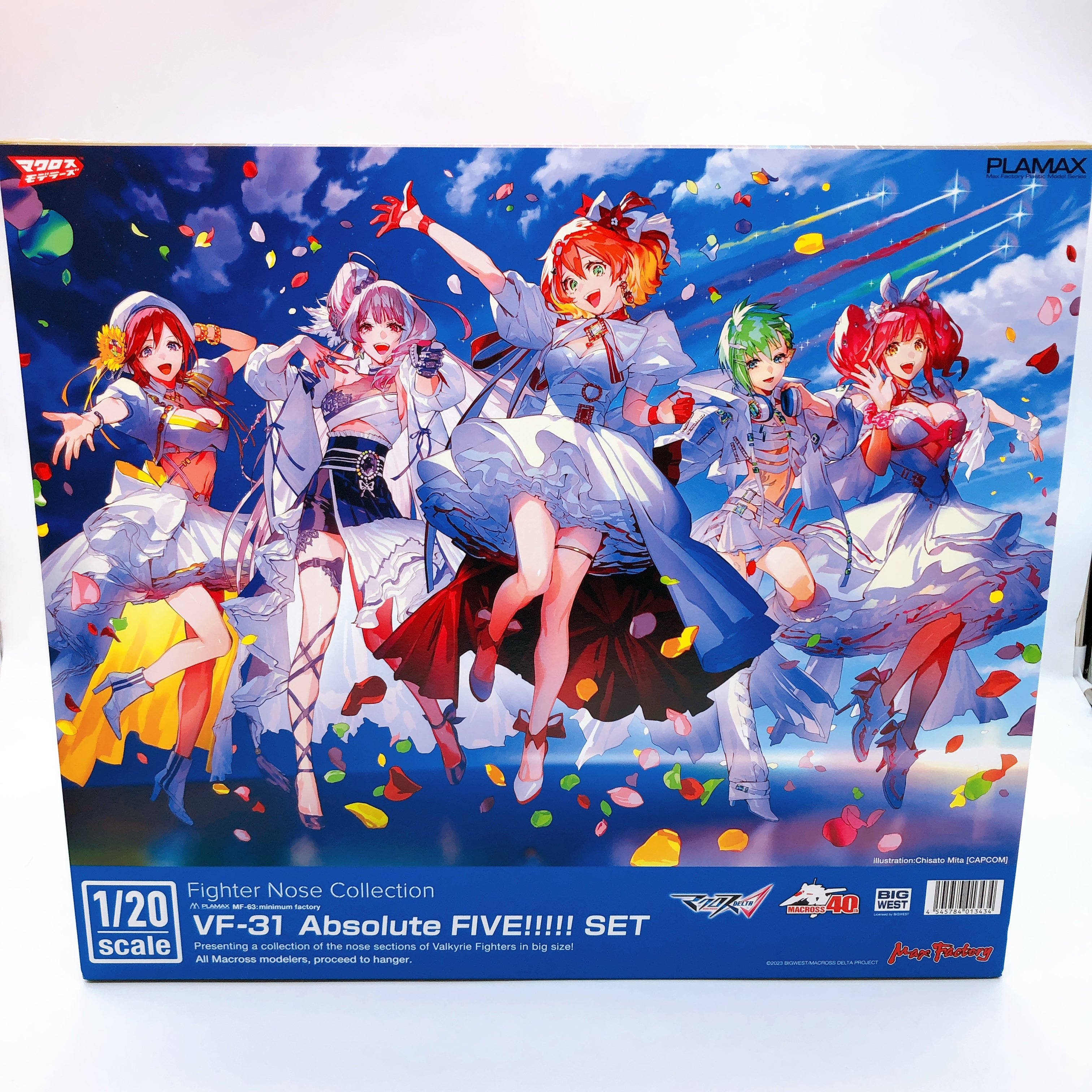 PLAMAX Macross Delta Fighter Nose Collection VF-31 Absolute Five SET Model Kit