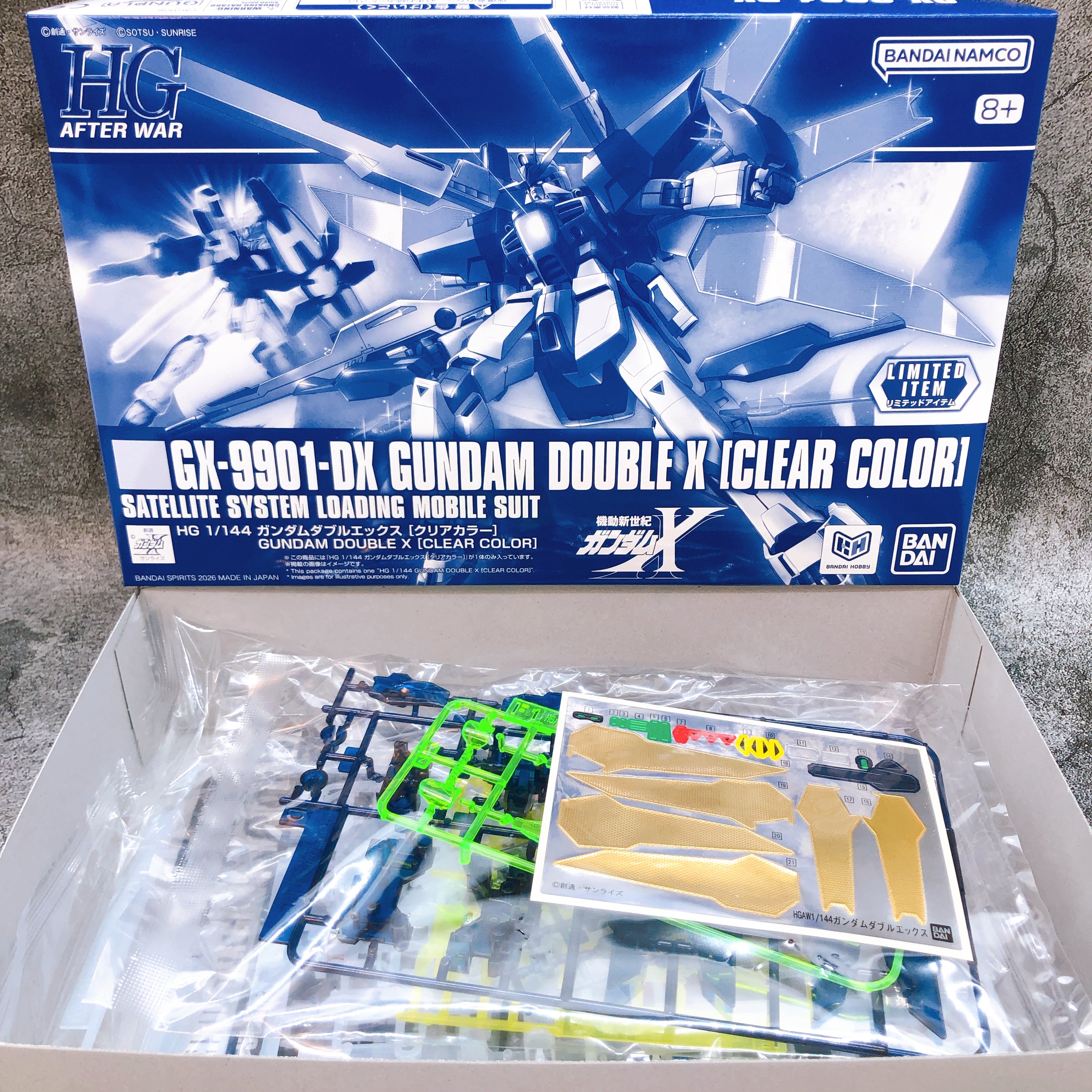 HG 1/144 Gundam Double X Clear Color GX-9901-DX Limited Model Kit Bandai Japan
