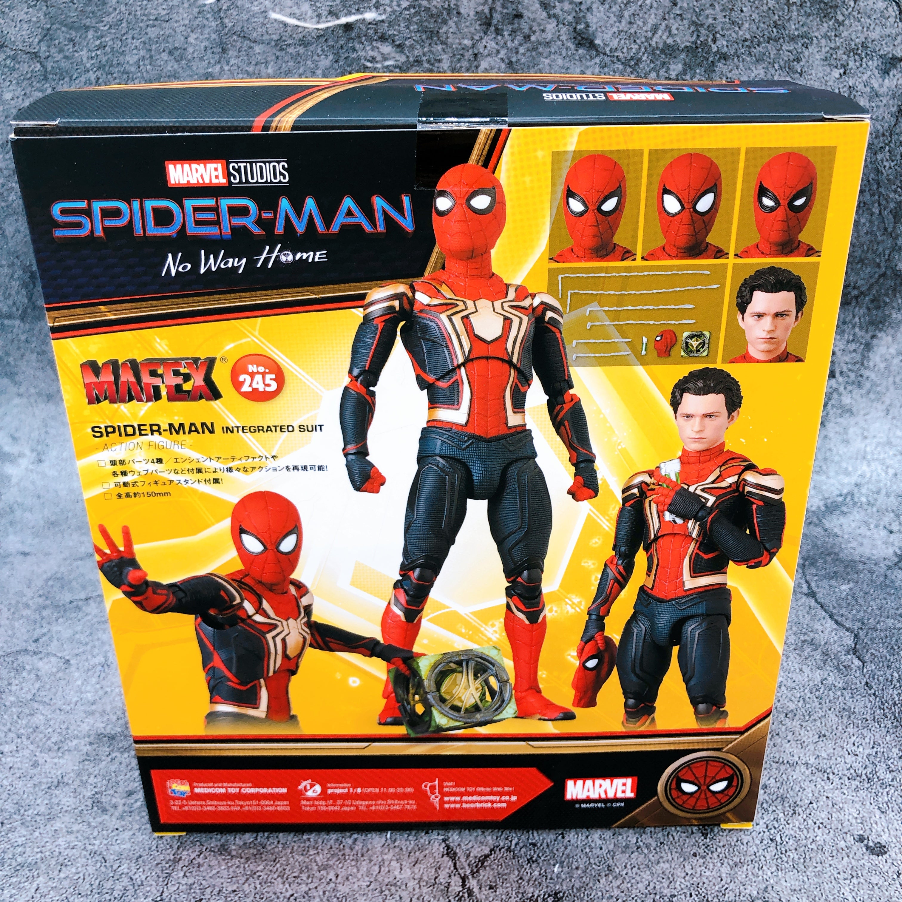 Spider-Man No Way Home INTEGRATED SUIT MAFEX 245 Medicom Toy Action Figure NEW