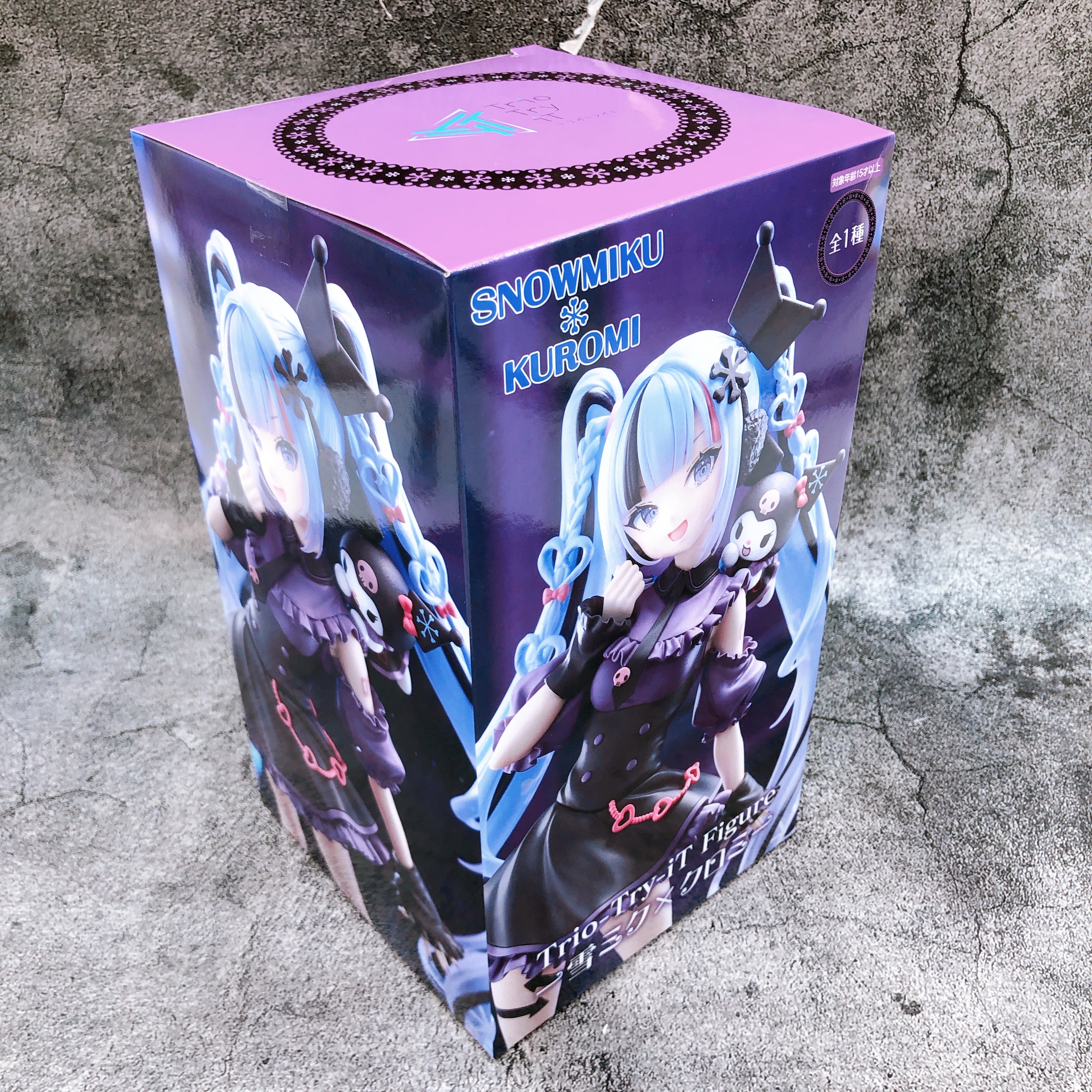 Hatsune Miku Snow Miku X Kuromi Trio-Try-iT Figure FuRyu Japan AUTHENT