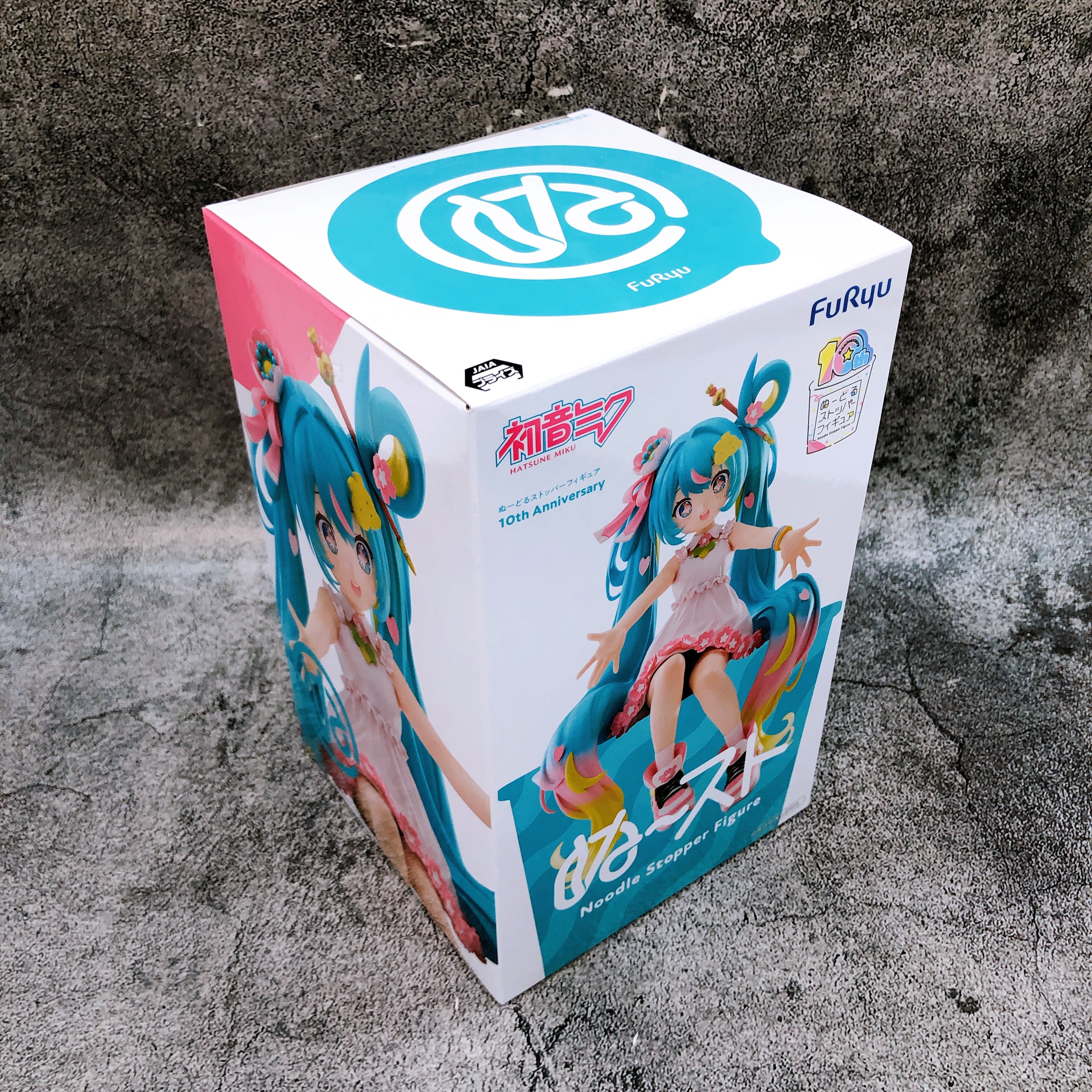 Hatsune Miku 10th Anniversary Noodle Stopper Figure FuRyu Japan AUTHENTIC Sealed