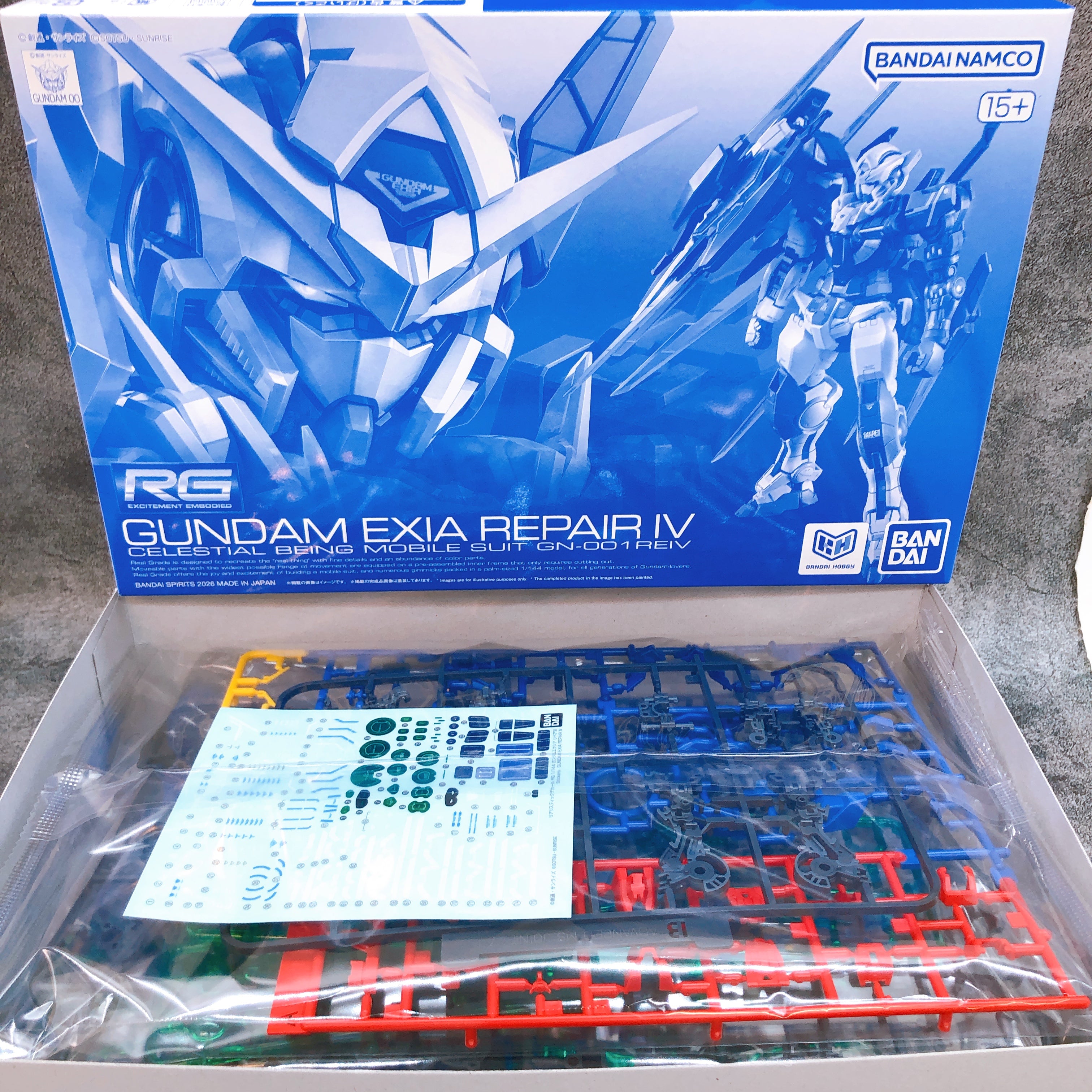 RG 1/144 Gundam Exia Repair IV GN-001REIV Model Kit Premium Bandai Japan NEW