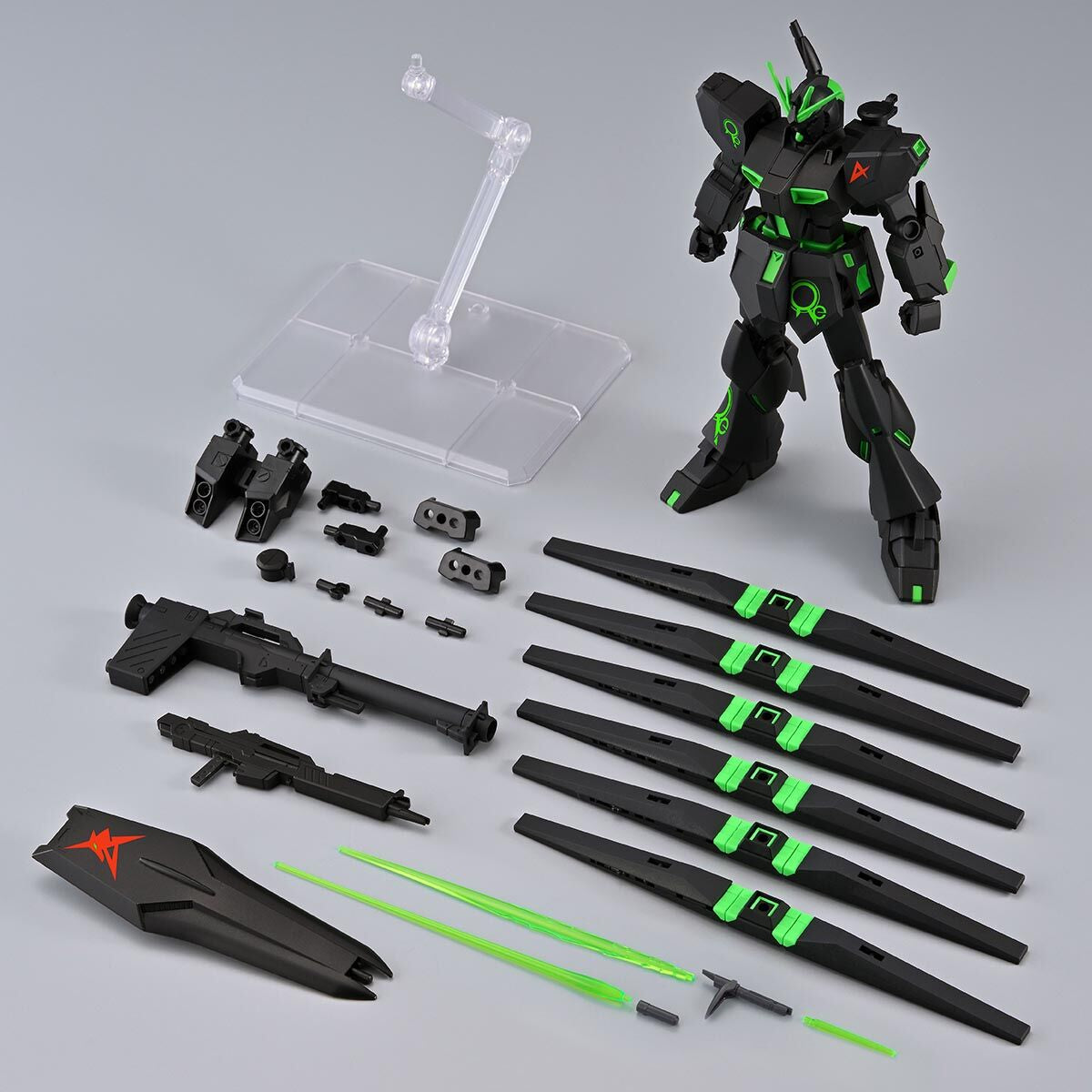 Entry Grade 1/144 Nu Gundam & Fin Funnel Recirculation Color Neon Green Kit NEW