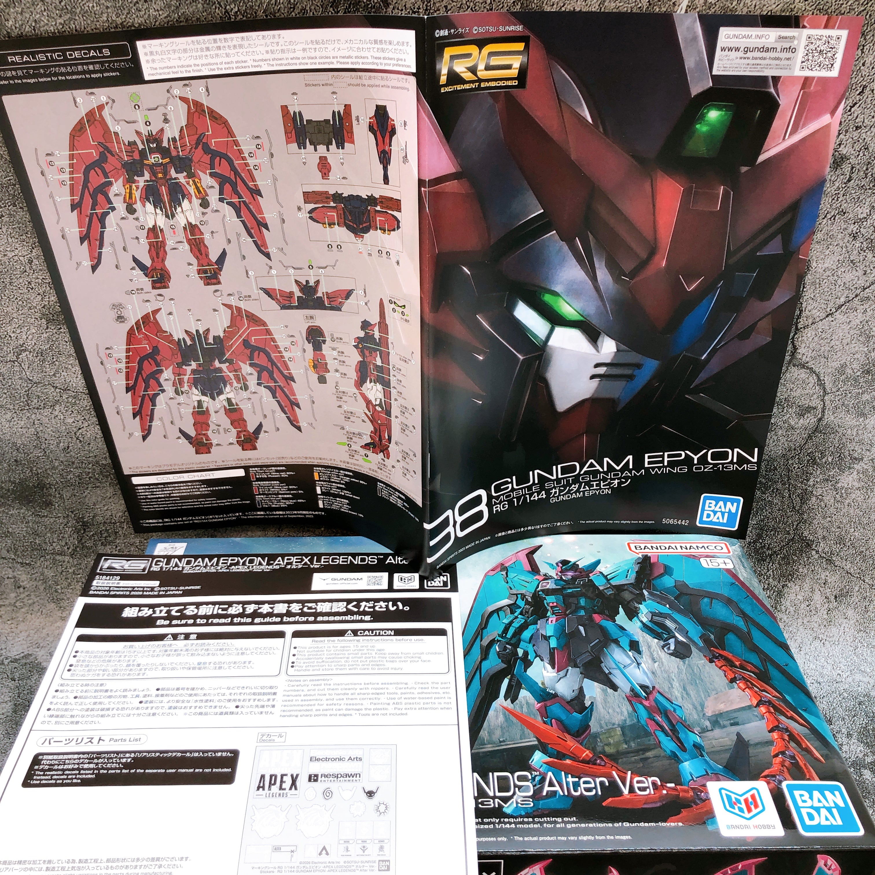 RG 1/144 Gundam Epyon APEX LEGENDS Alter Ver Model Kit 15+ Premium Bandai Japan