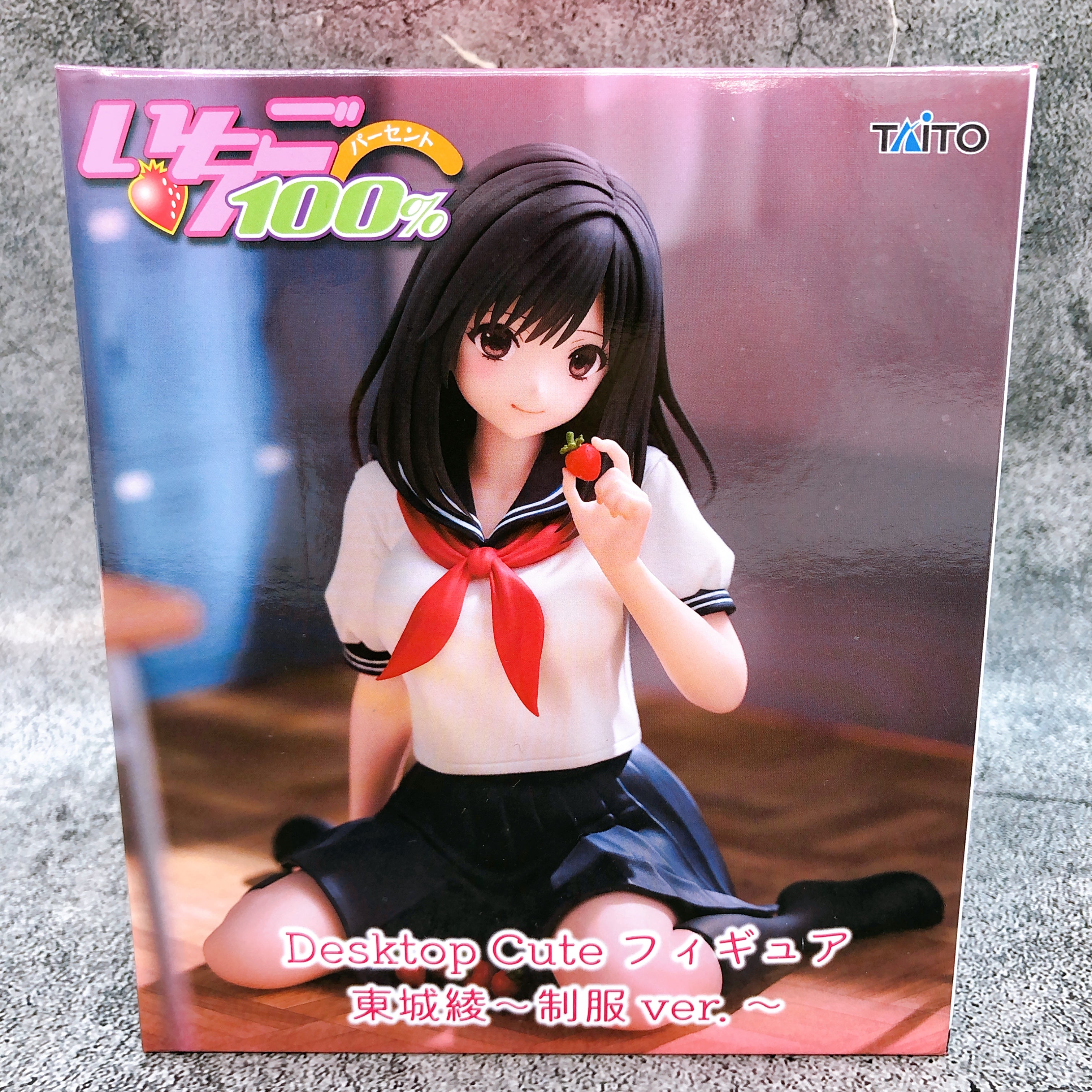 Strawberry 100% Aya Tojo Uniform Ver. Desktop Cute Figure Taito Japan AUTHENTIC