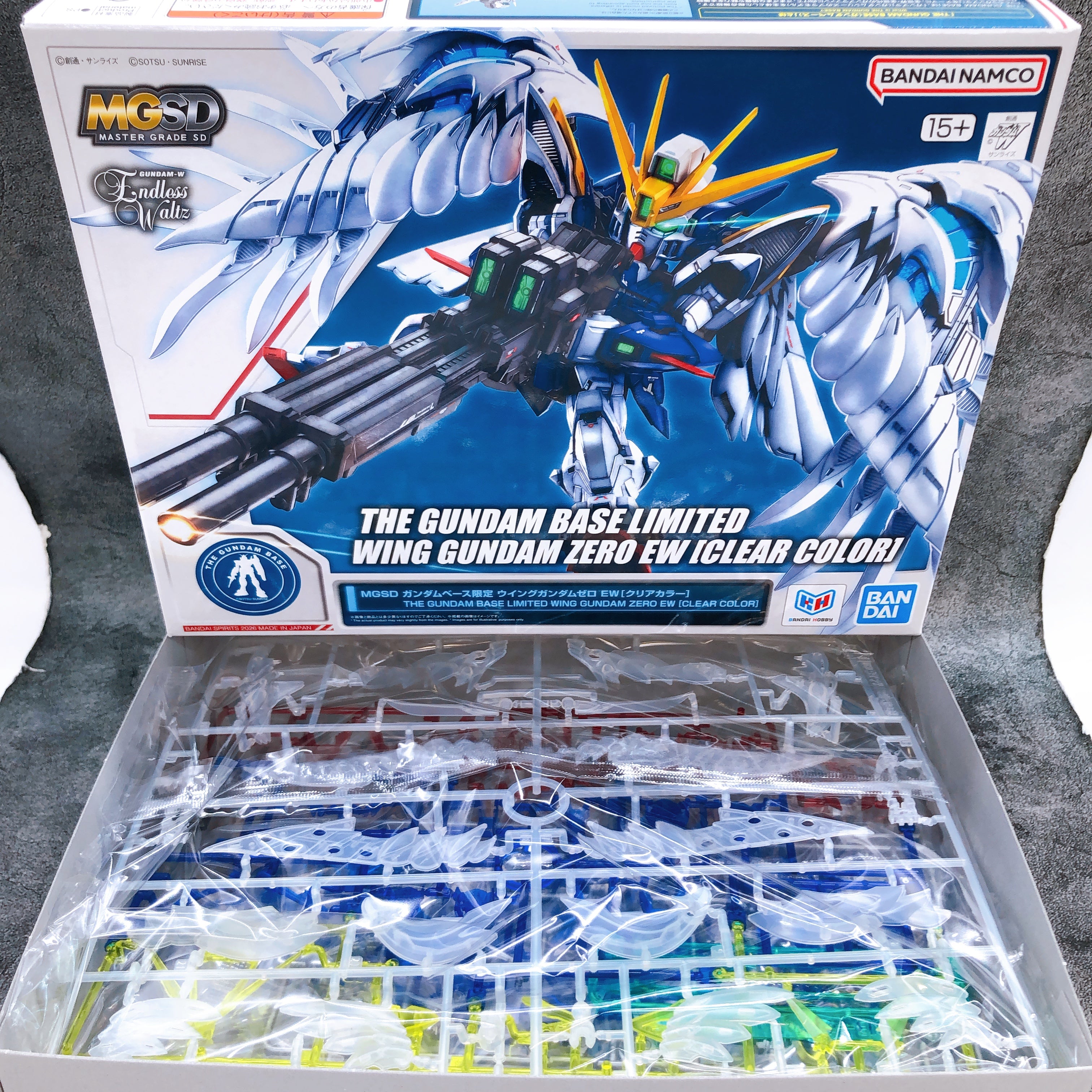 MGSD Wing Gundam Zero EW Clear Color Gundam Base Limited Kit 15+ Bandai Japan