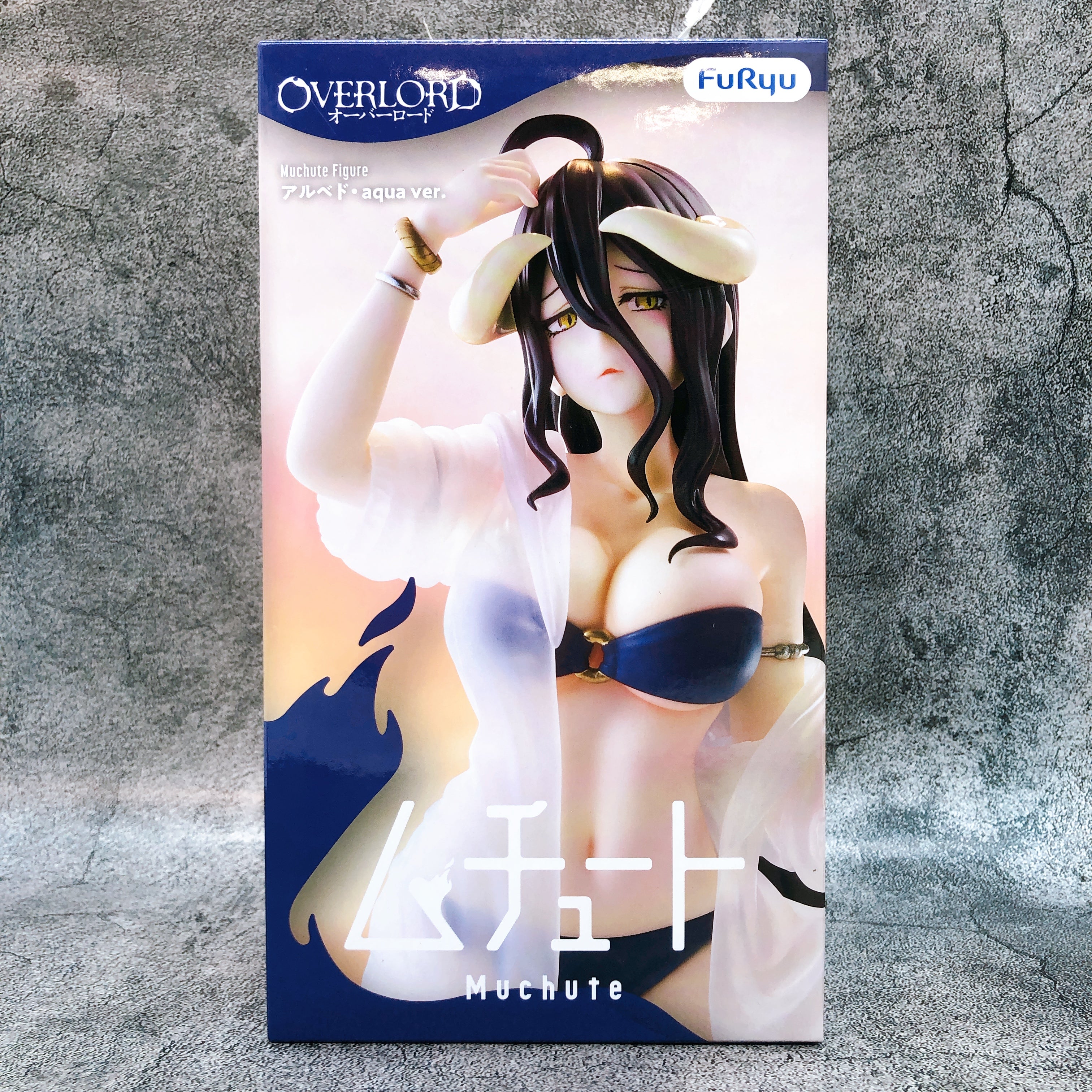 Overlord Albedo aqua ver. Muchute Figure FuRyu Japan AUTHENTIC FASTSHIP Sealed