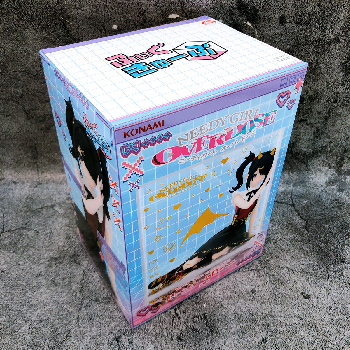 NEEDY GIRL OVERDOSE Ame-chan Fig Cube Figure Konami Japan AUTHENTIC FASTSHIP 15+