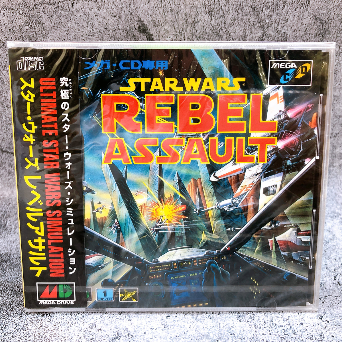 Mega CD Star Wars Rebel Assault SEGA CD Mega Drive Shooting Game Japan AUTHENTIC