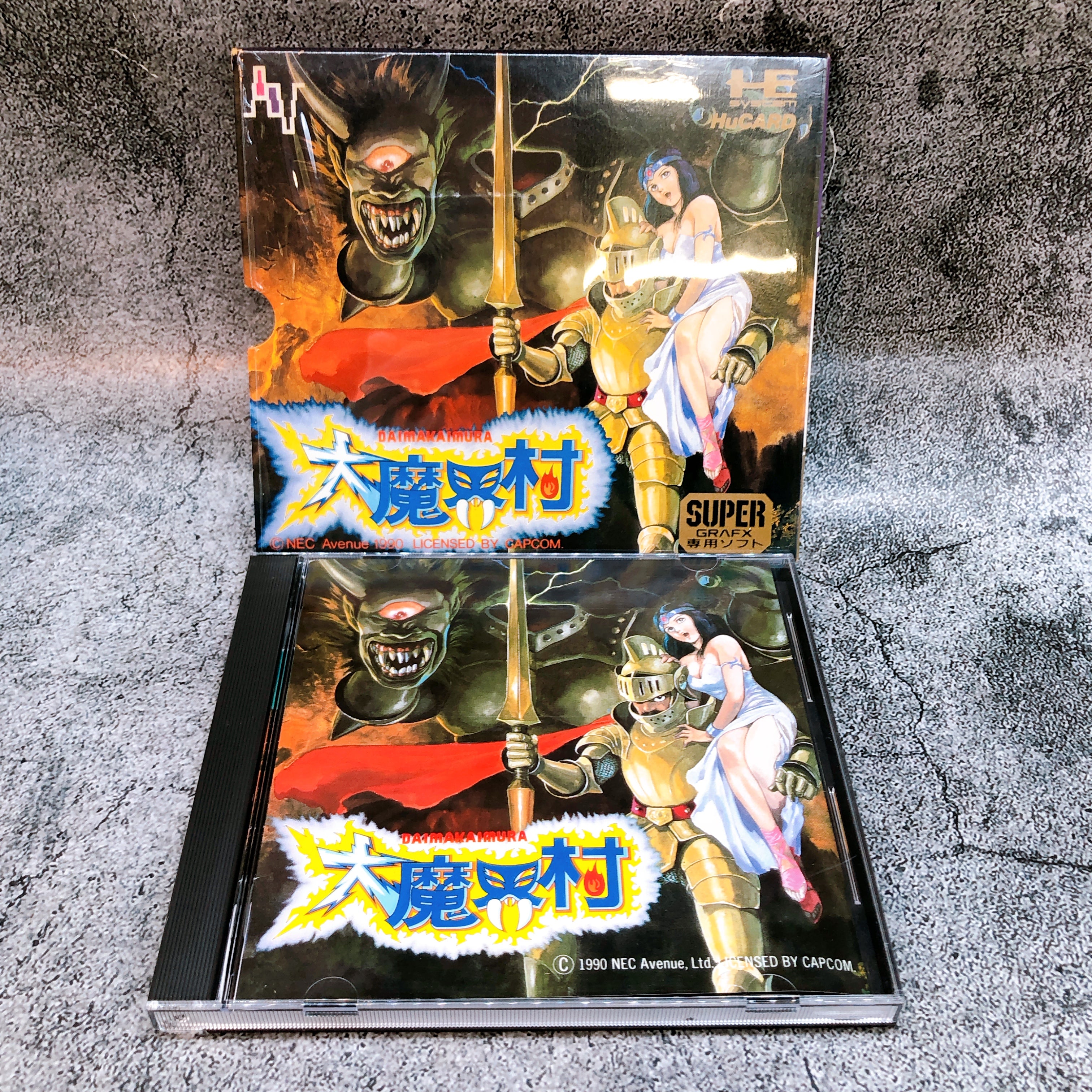 PC Engine Hu Card Daimakaimura Ghouls 'n Ghosts SUPER GRAFX Retro Game Japan