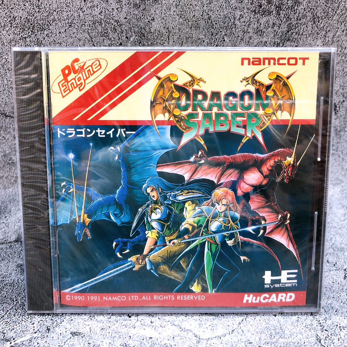 PC Engine Dragon Saber HuCARD PCE Shooting Game Namco Japan Factory Sealed NEW