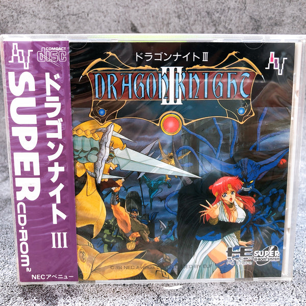 PC Engine DRAGON KNIGHT III 3 SUPER CD ROM SCD NEC Japan Retro Game Sealed New