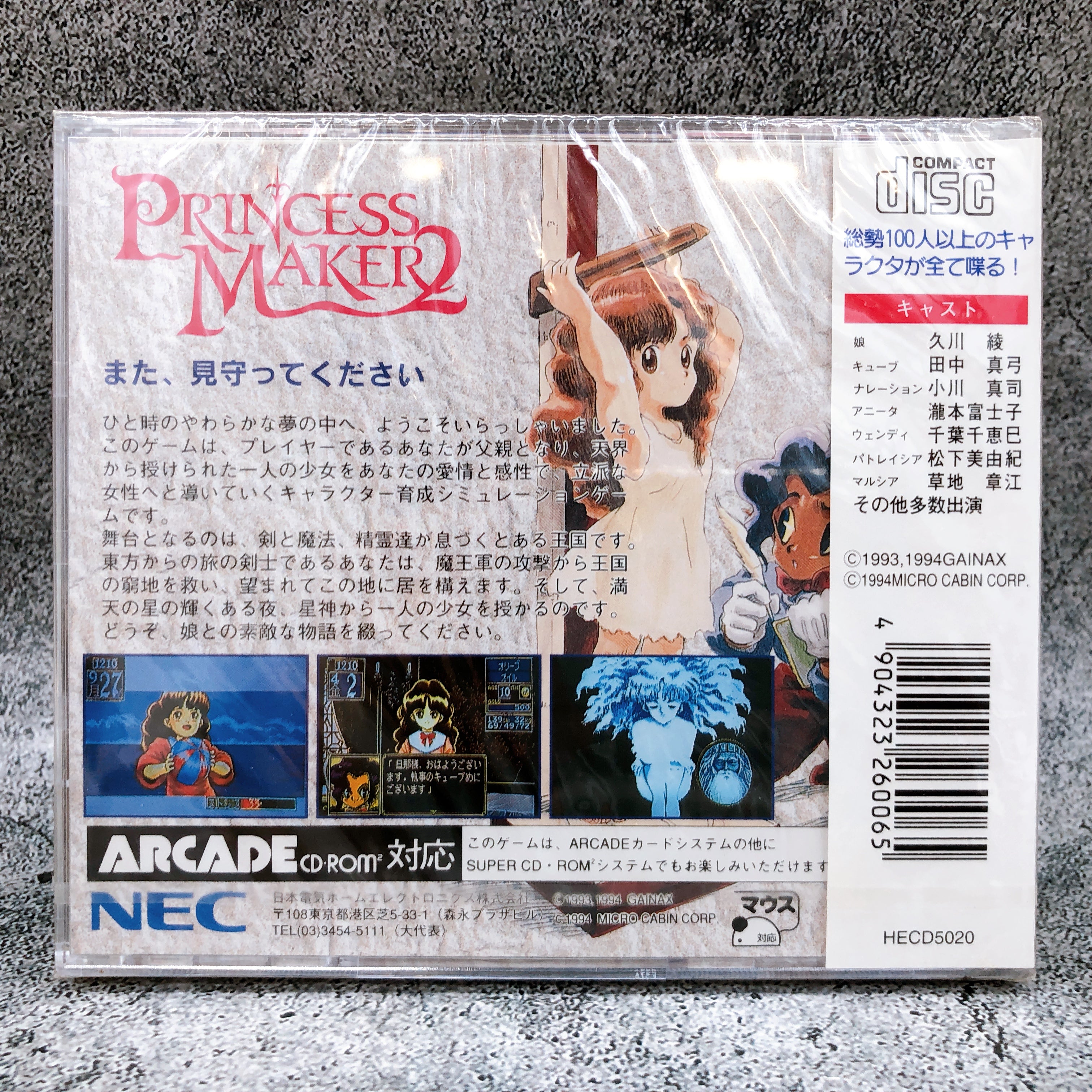 PC Engine Princess Maker 2 SUPER CD ROM SCD Retro NEC Game Japan Sealed New