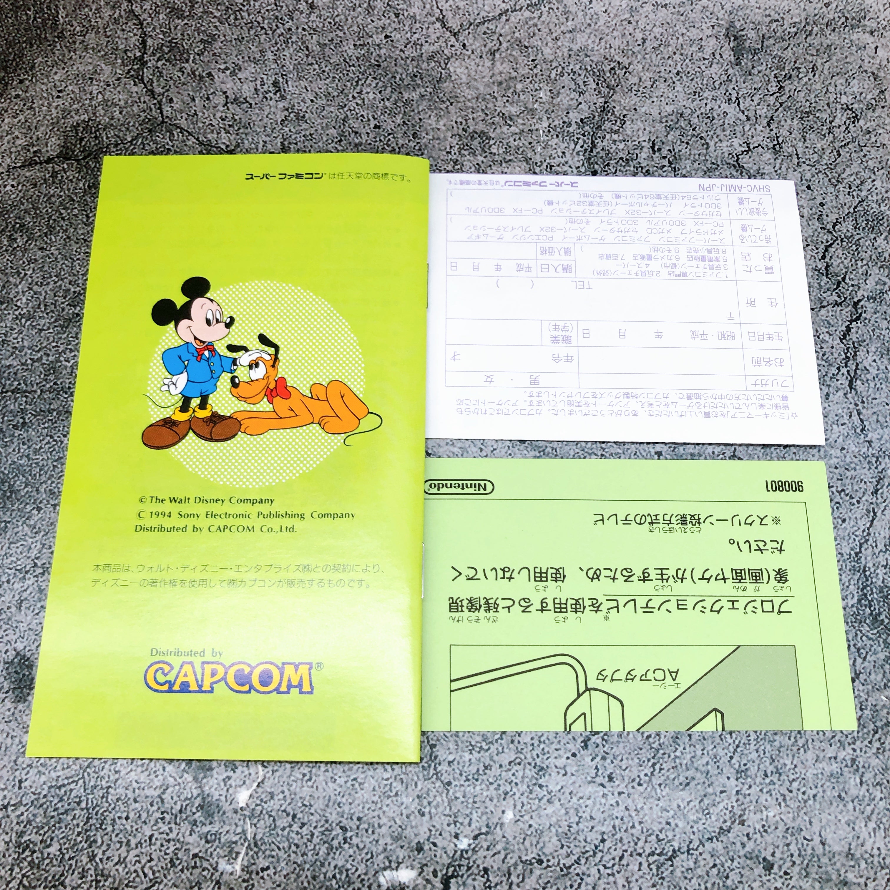 Nintendo Super Famicom Mickey Mania Capcom Japan SNES SFC Game in Stock