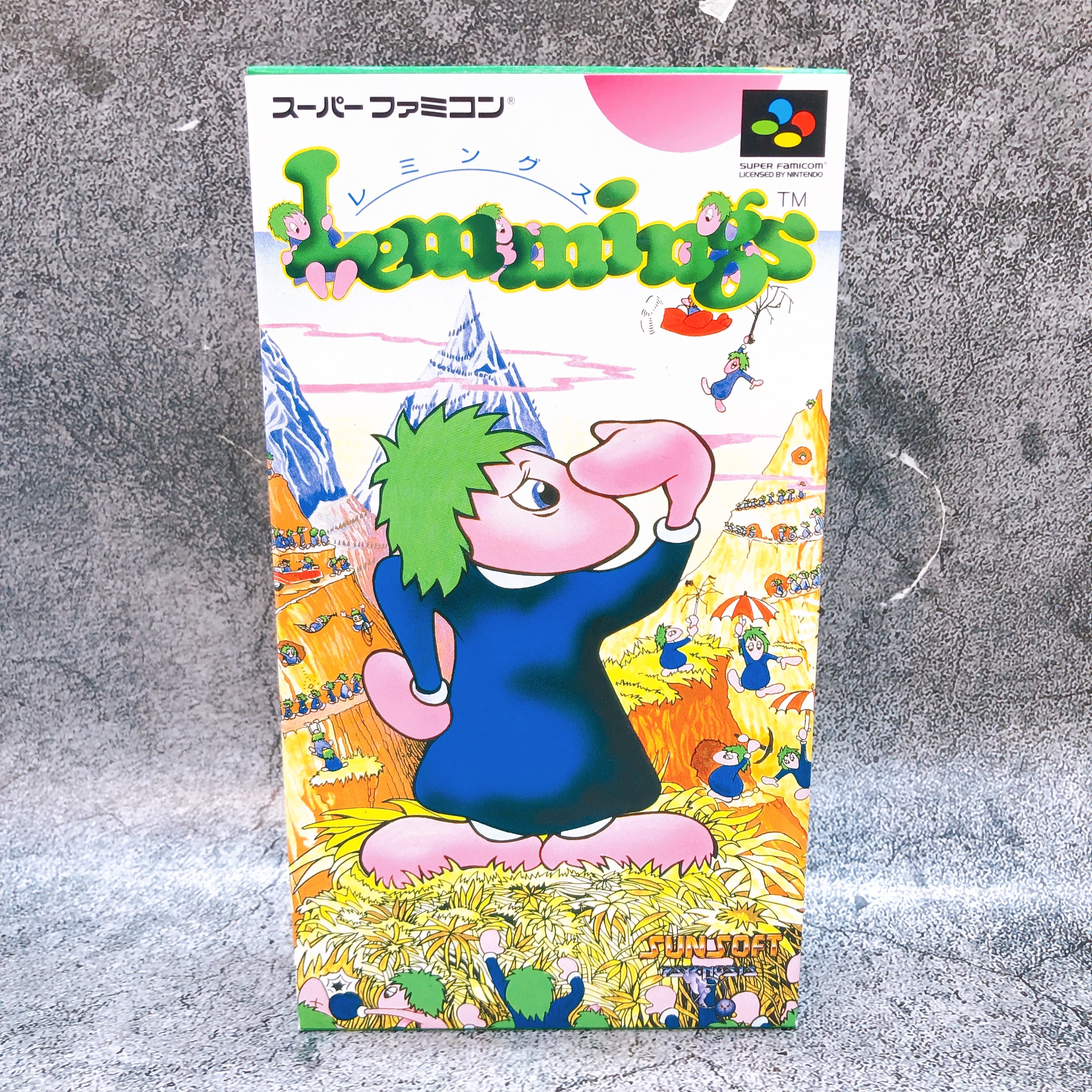 Nintendo Super Famicom Lemmings Sonsoft Japan SNES SFC Game in Stock