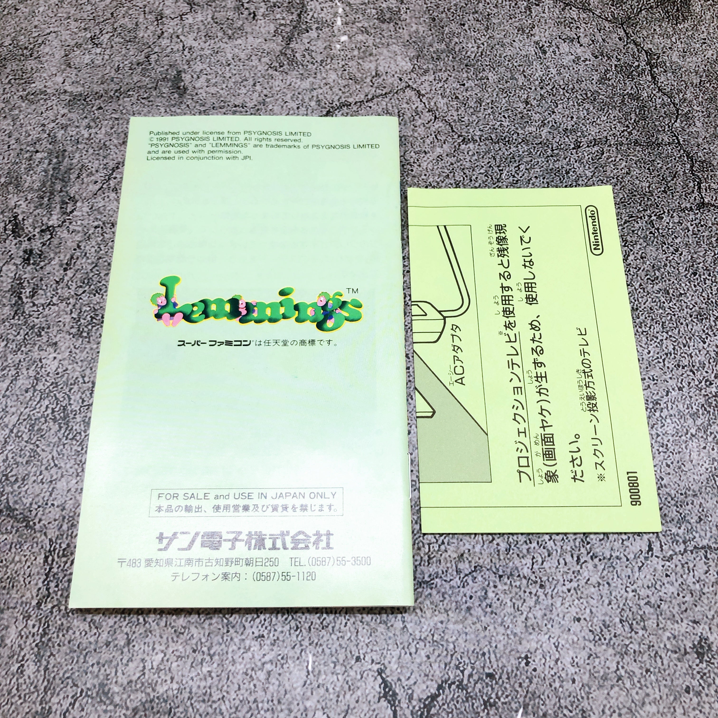Nintendo Super Famicom Lemmings Sonsoft Japan SNES SFC Game in Stock