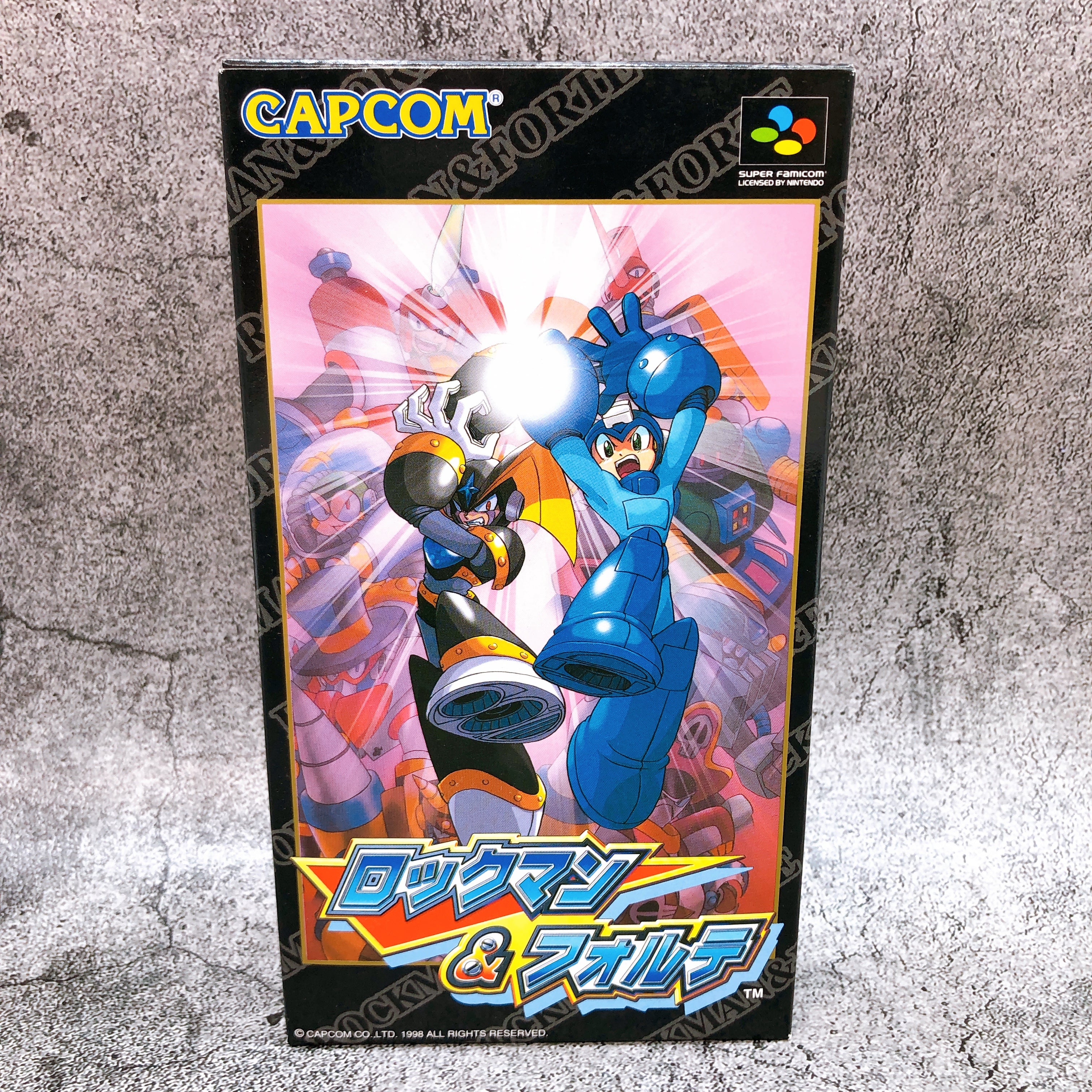 Nintendo Super Famicom Rockman & Forte / Mega Man & Bass CAPCOM SNES SFC Game