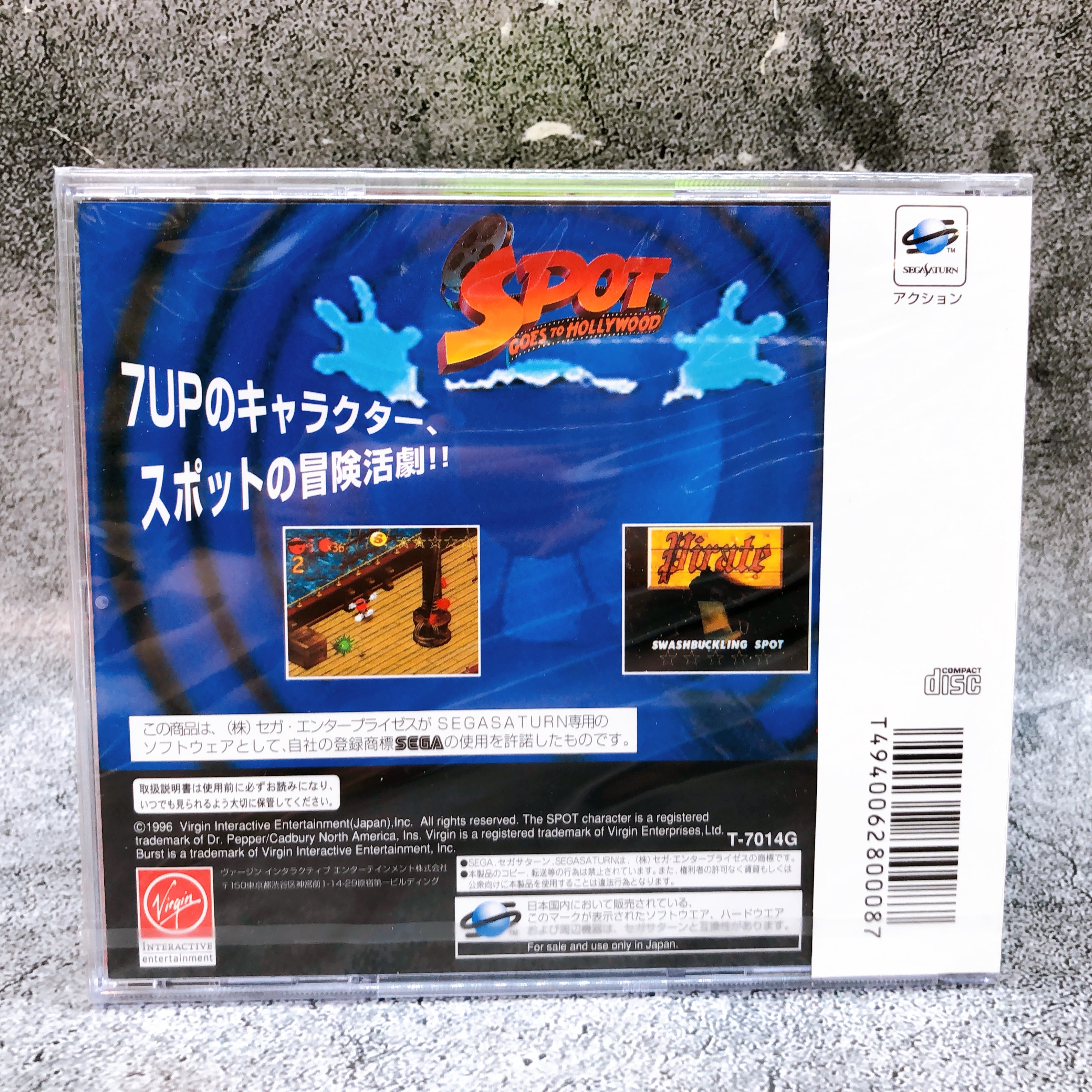 Sega Saturn Spot Goes to Hollywood SS Action Game Virgin Interactive Japan NEW